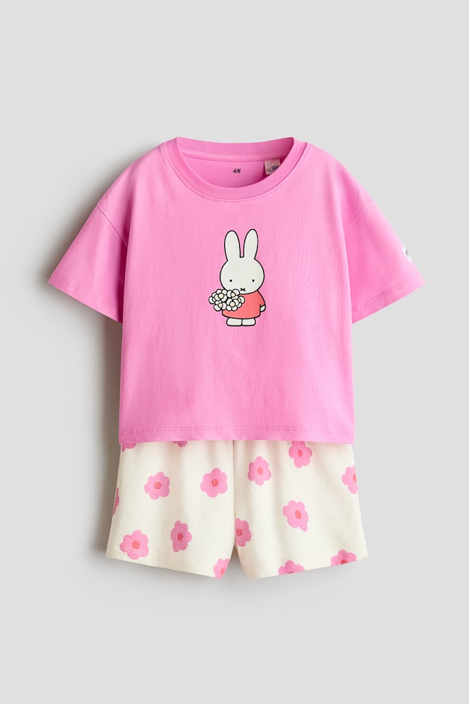 2-Piece Printed Cotton Set - Pink/Miffy/Lilac/Polly Pocket/Cream/SmileyWorld® - 1