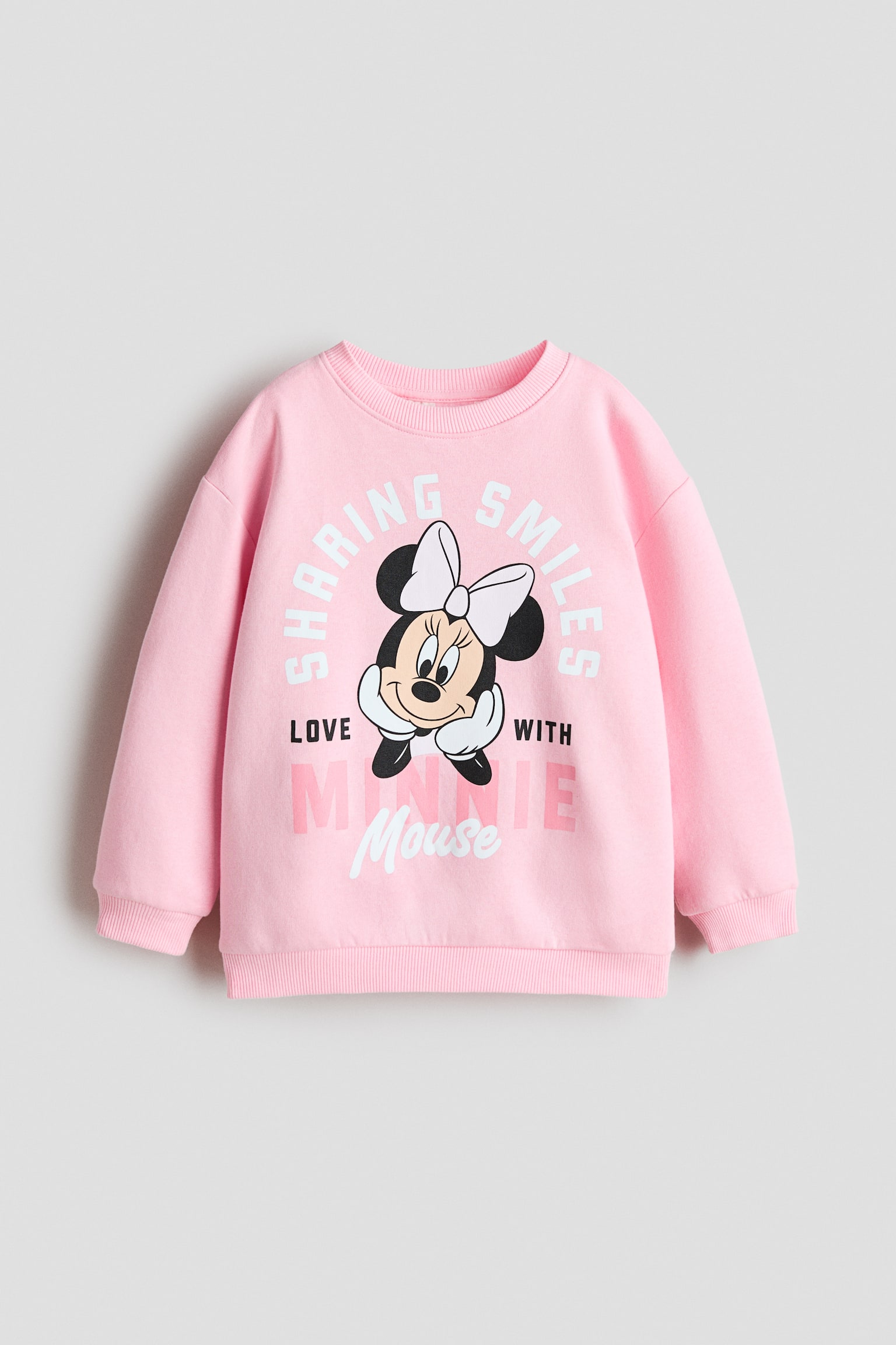Printed Sweatshirt - Pink/Minnie Mouse/Light pink/Minnie Mouse/Light purple/Hello Kitty/White/Frozen/White/Hello Kitty/Yellow/Hello Kitty/Light blue/Lilo & Stitch/Pink/Peppa Pig/Pink/Hello Kitty/Cream/Hello Kitty/White/Minnie Mouse/Light blue/Cinnamoroll/Purple/Lilo & Stitch/Light purple/pink/Light pink/Squishmallows/Cream/Bluey/White/Kuromi/Pink/Lilo & Stitch/Light beige/Bambi/Light beige/Lilo & Stitch/Pink/Tweety/Turquoise/Gabby's Dollhouse/Light dusty green/Pokémon