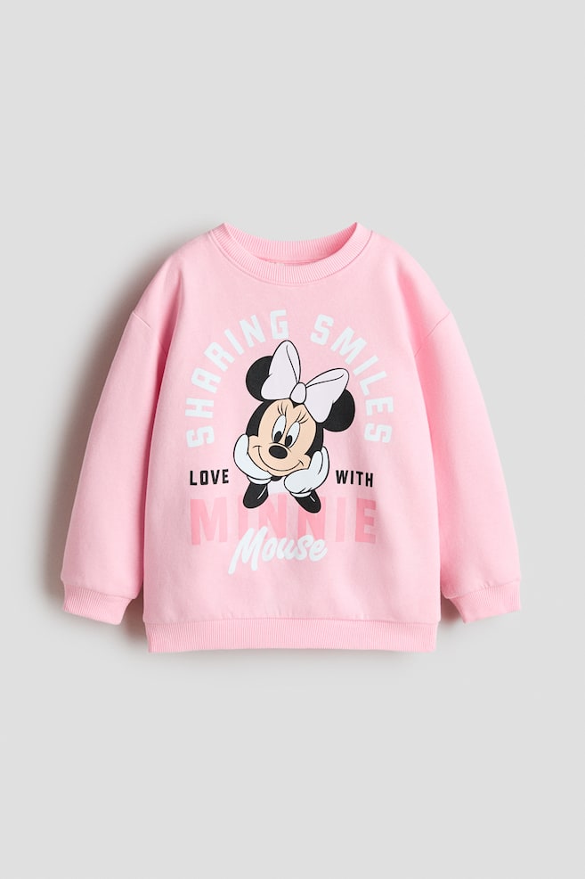 Printed sweatshirt - Pink/Minnie Mouse/Light beige/Lilo & Stitch/Cream/Minnie Mouse/Purple/Lilo & Stitch/Light blue/Cinnamoroll/White/Hello Kitty/Pink/Tweety/Pink/Hello Kitty/Cream/Hello Kitty/Cream/Hello Kitty - 1