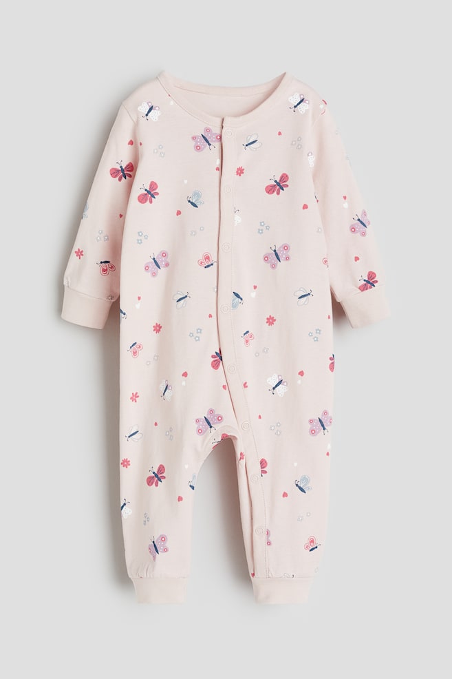 Pyjama à motif - Rose clair/papillons/Crème/dinosaures/Bleu clair/nuages/Blanc/girafes/dc - 1