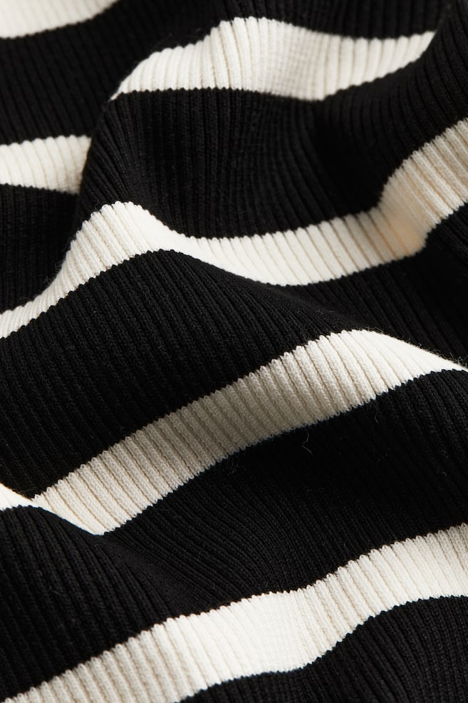 Ribbed tube dress - Black/Striped/Cream/Black striped/Black - 7