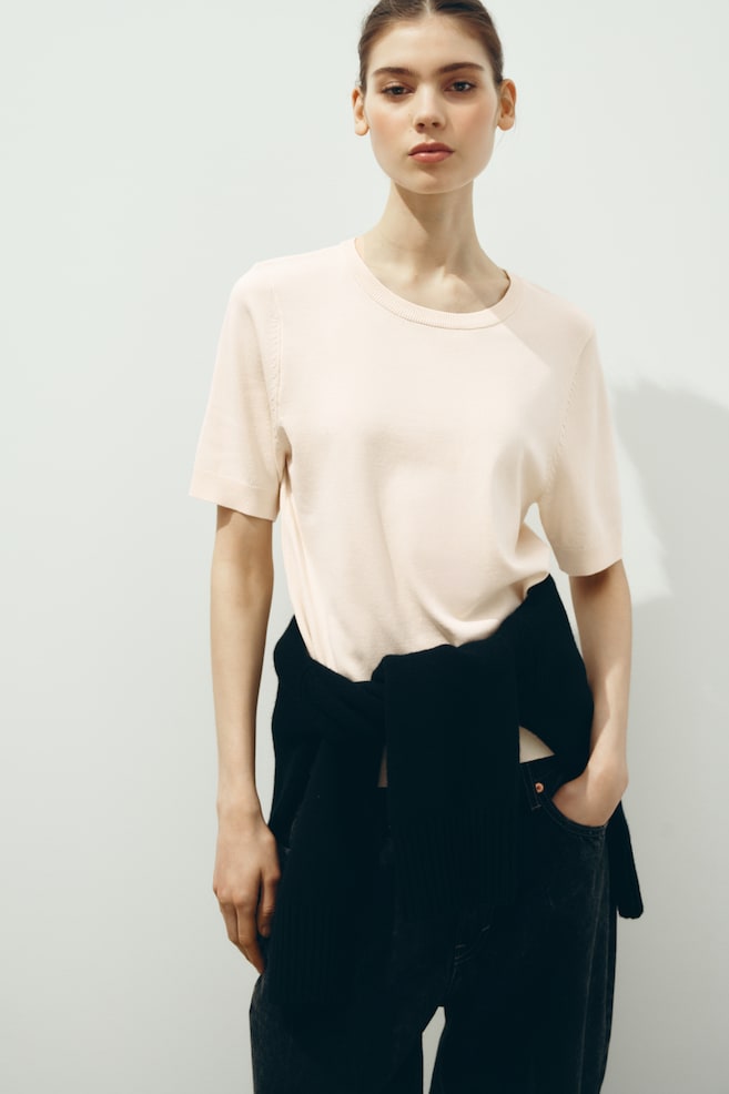 Feinstrickshirt-Cremefarben - 4