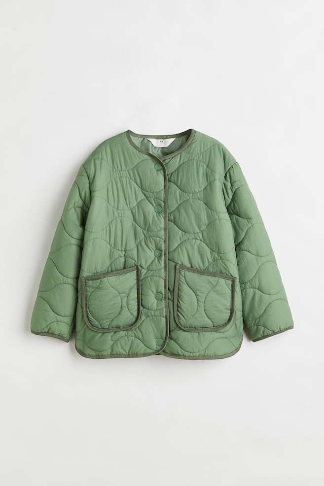 Quilted jacket - Green - 1
