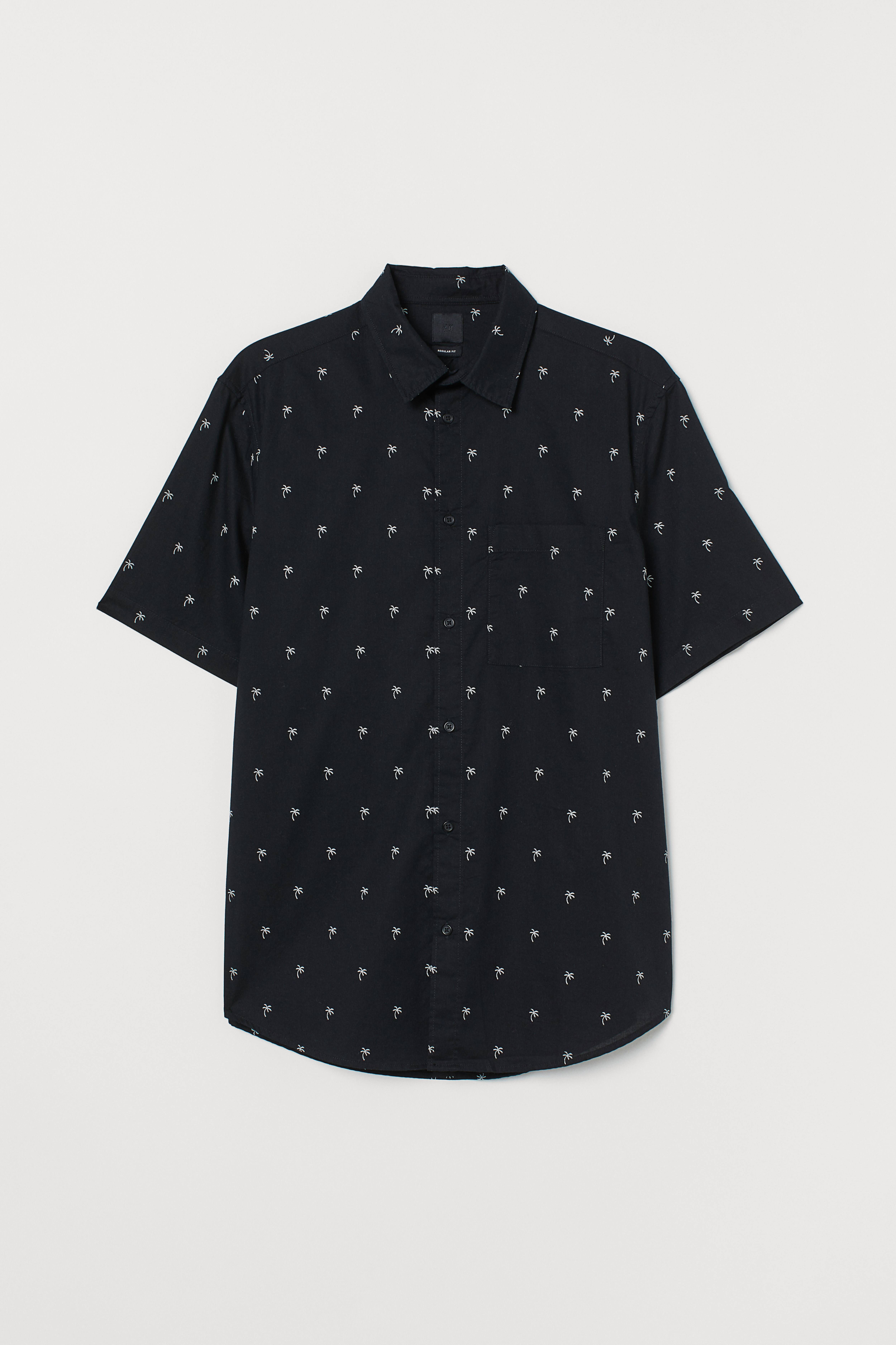 Black button up shirt h&m best sale