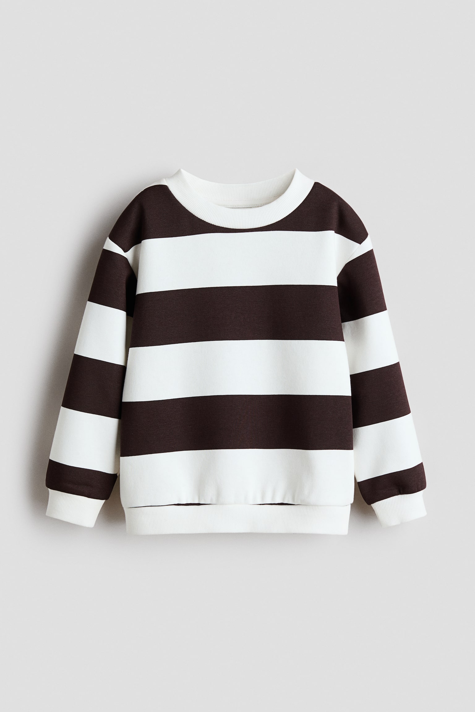 Print Brushed Inside Sweater - Dark brown/Stripe/Green/Always Happy/Light beige/Crocodiles