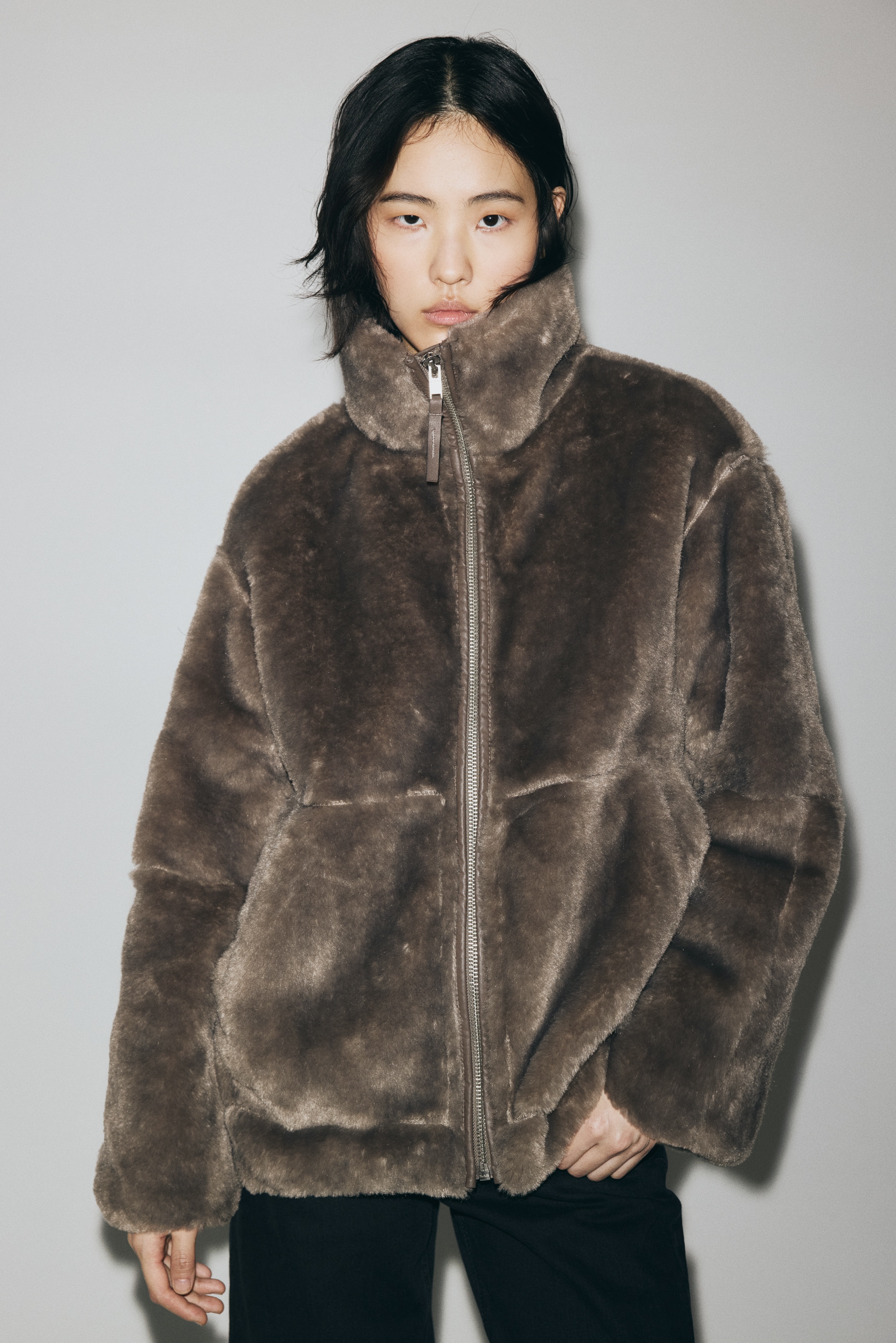 H & M - オーバーサイズジャケット - ベージュ