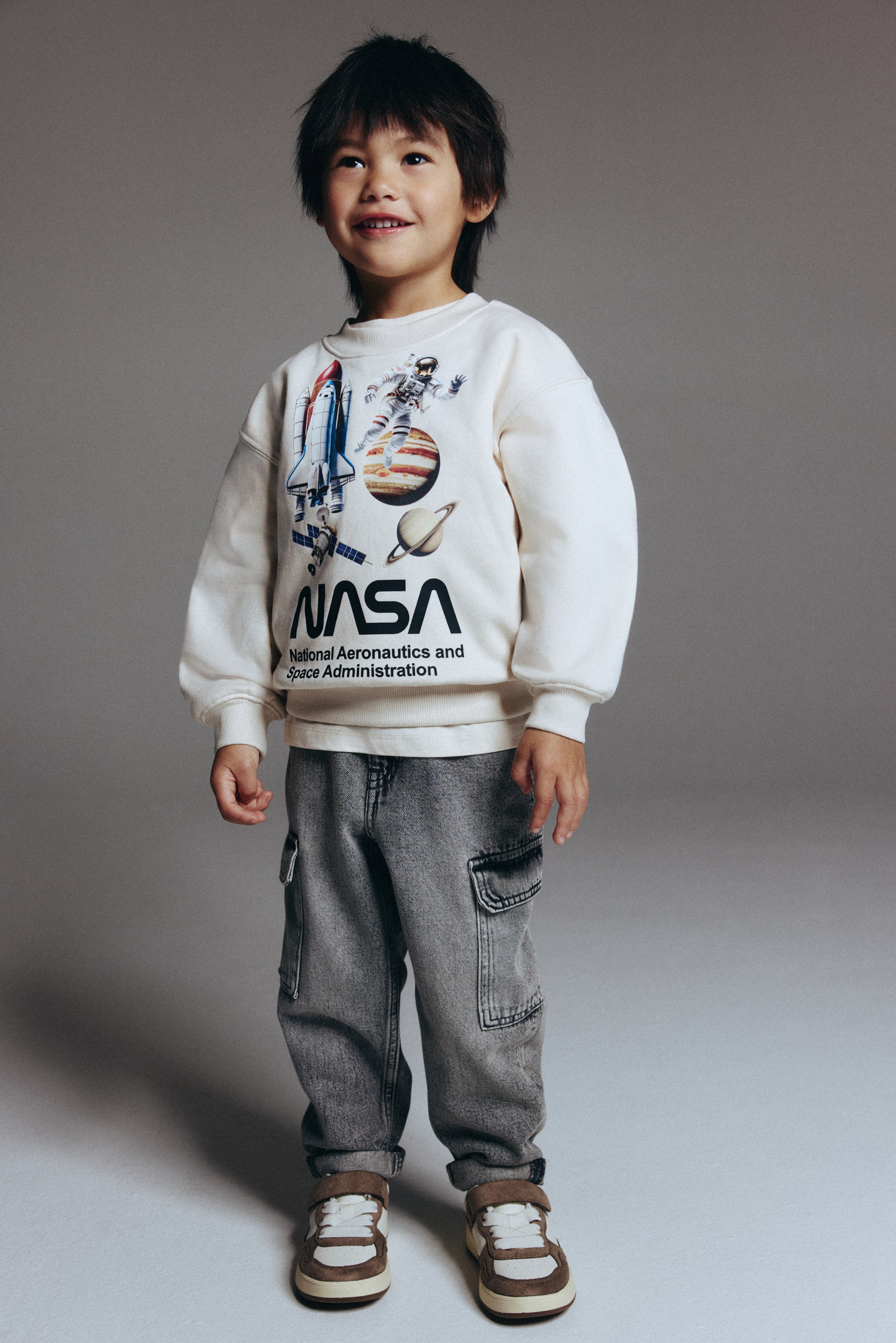 Agrandir l'image: Sweat imprimé - Beige clair/NASA - ENFANT | H&M FR 2