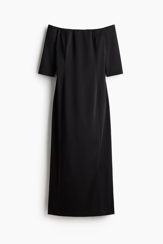 Off-the-shoulder dress - Black - 1