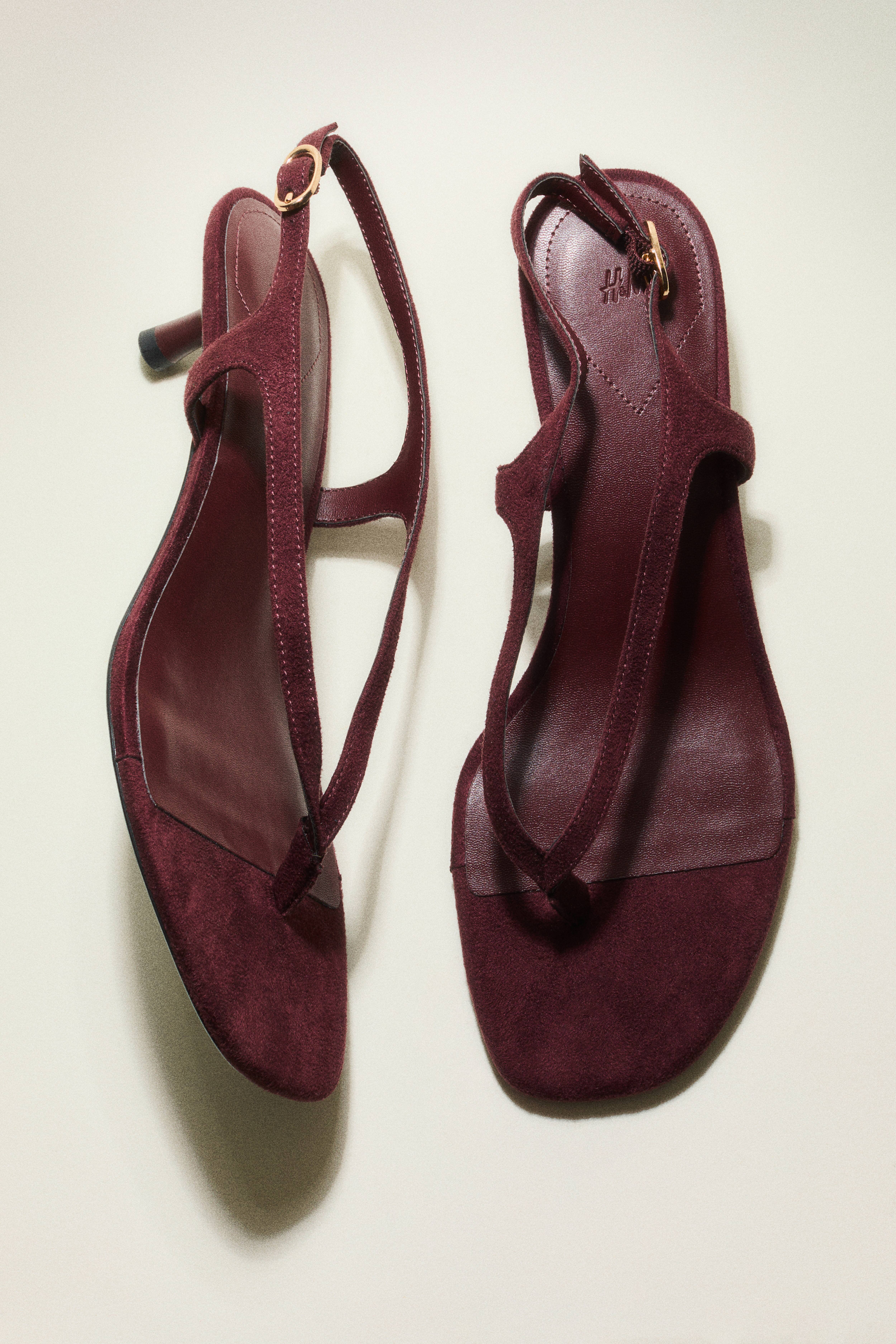 Kitten-Heeled Sandals