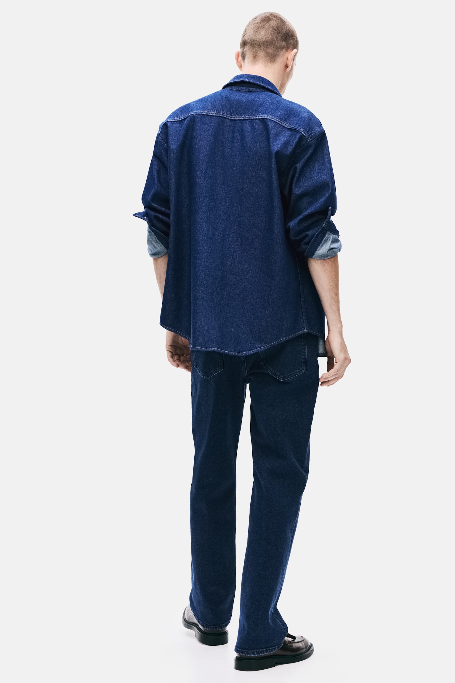 Мужские джинсы H&M Regular, цвет: Тёмный джинсовый синий — фото 5