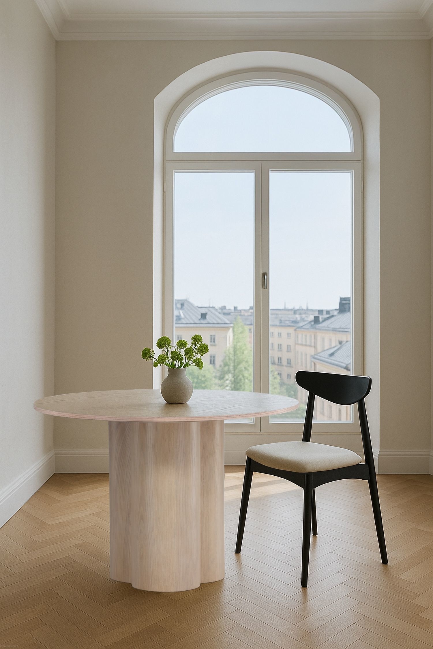 Olivia Table À Manger - Mdf, Blanchisse/Mdf, Mocca/Mdf, Noir