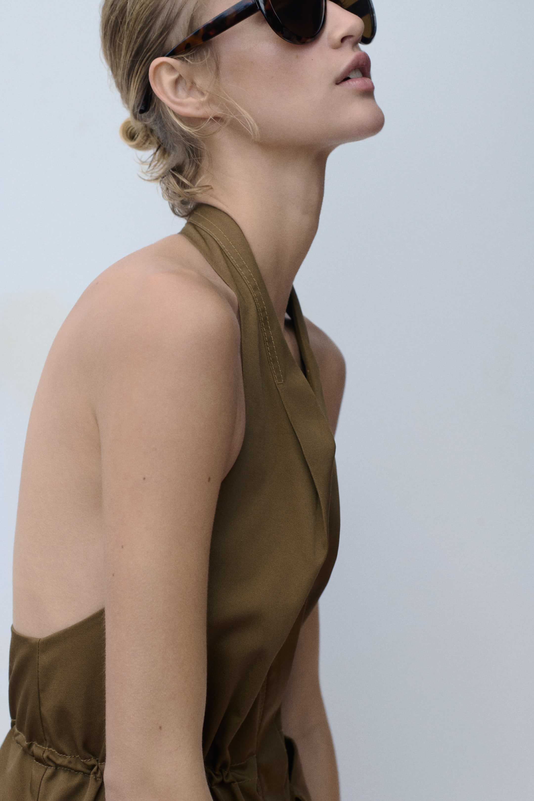 Twill Halterneck Top