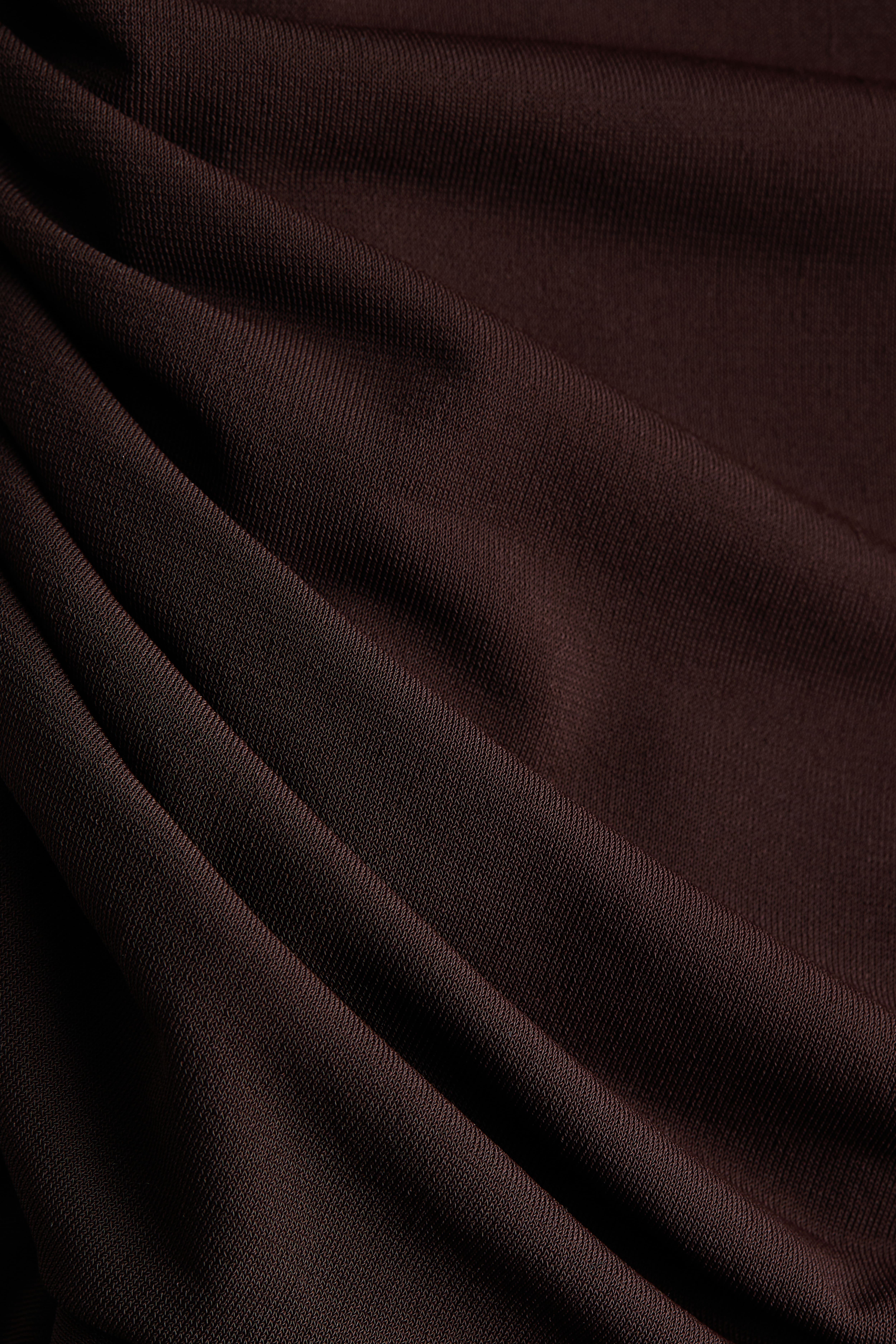Draped Dress with Shoulder Pads