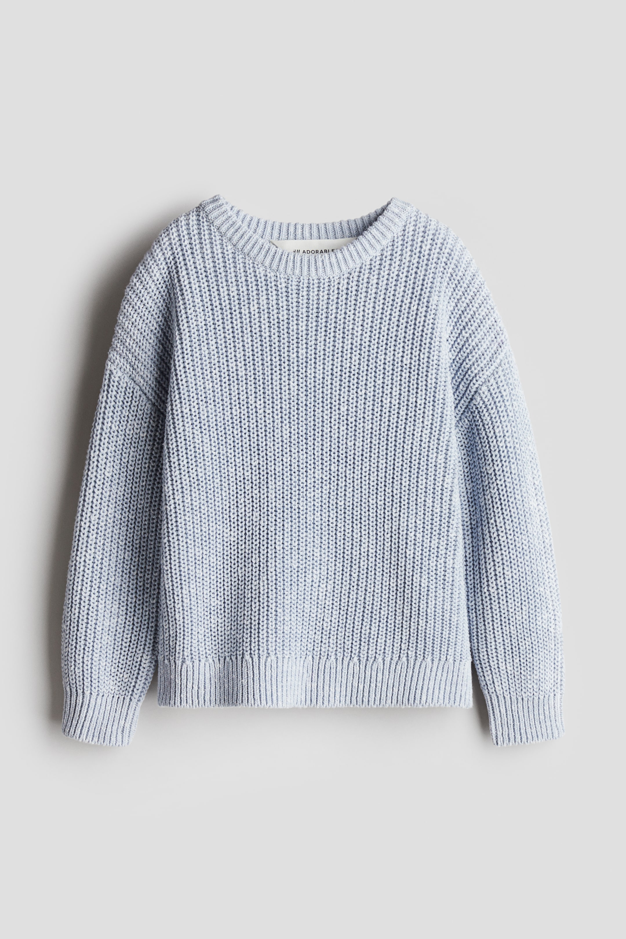 Patent-Knit Cotton Sweater