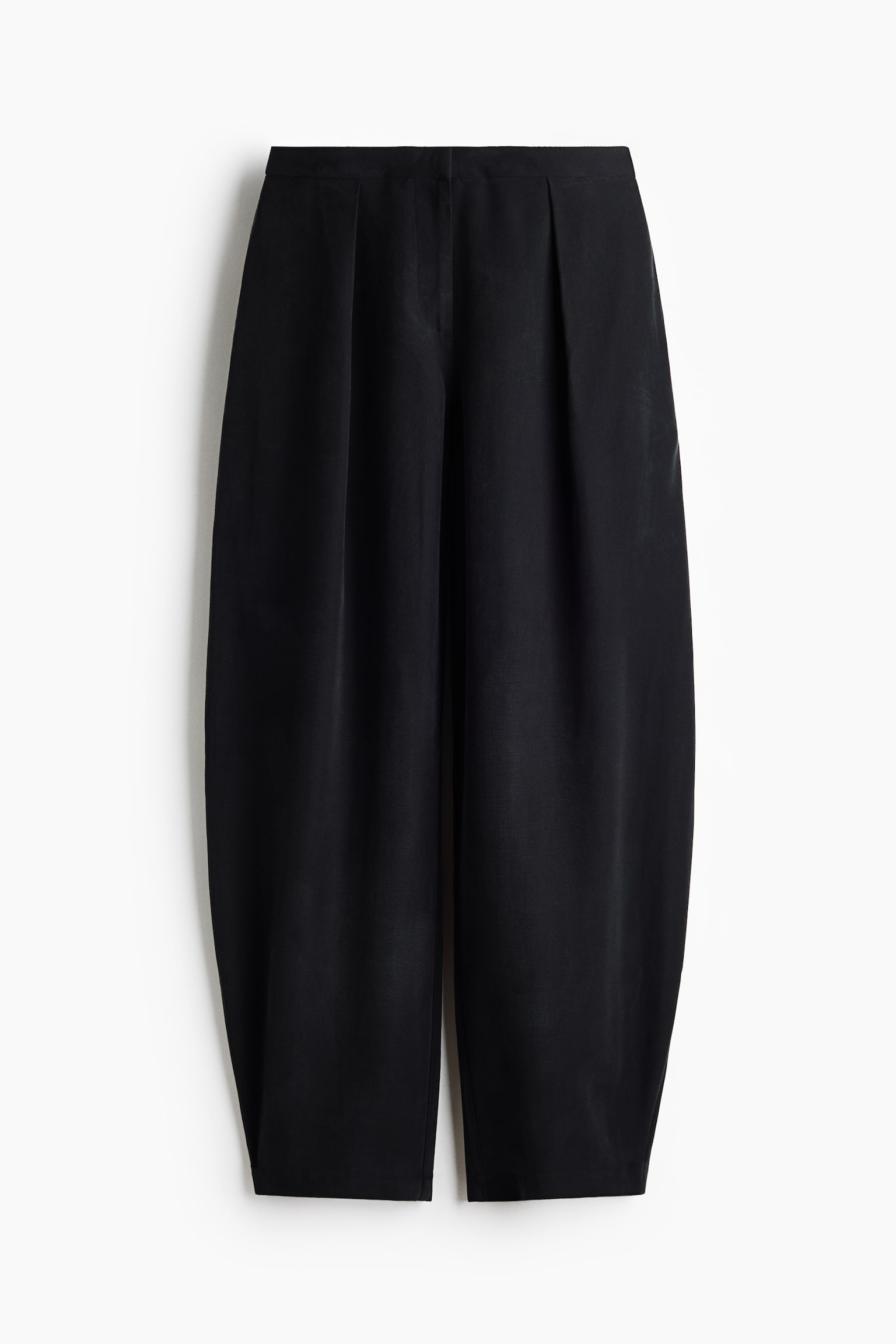 Viscose-blend barrel trousers - Black/Khaki green