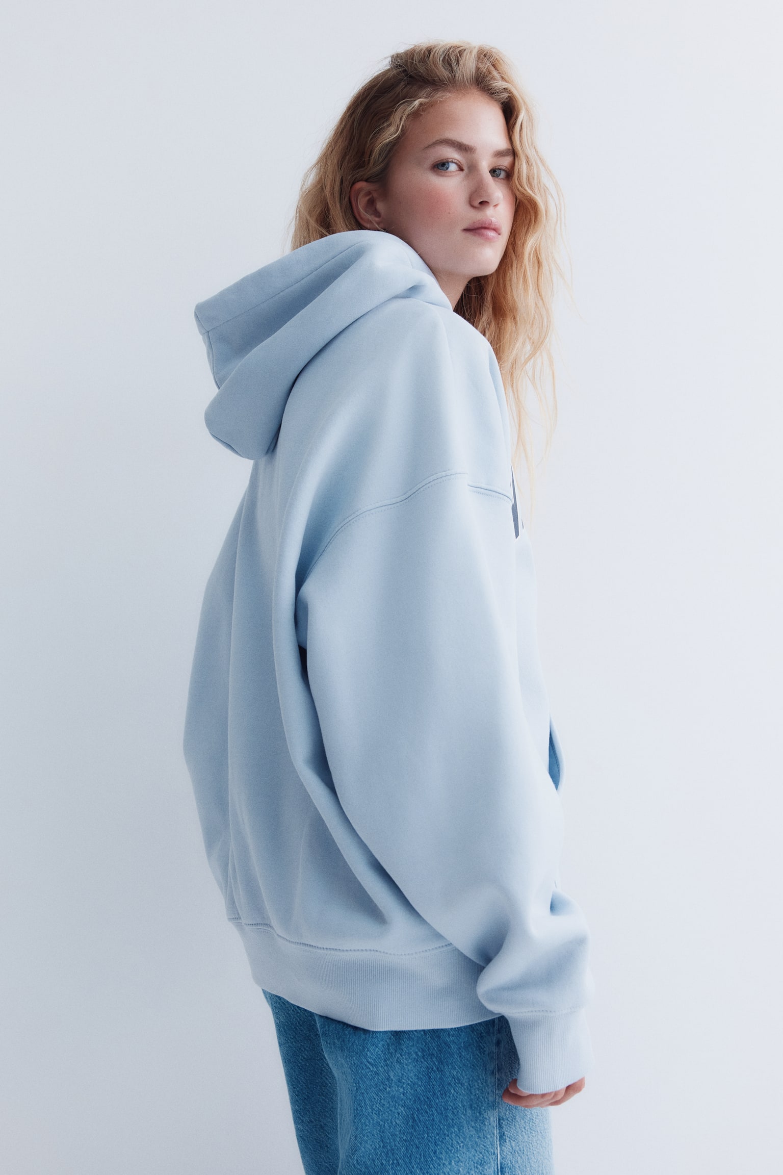 Oversized hoodie - Light blue/New York/Black/Light grey marl/Wellness/Burgundy/M - 3