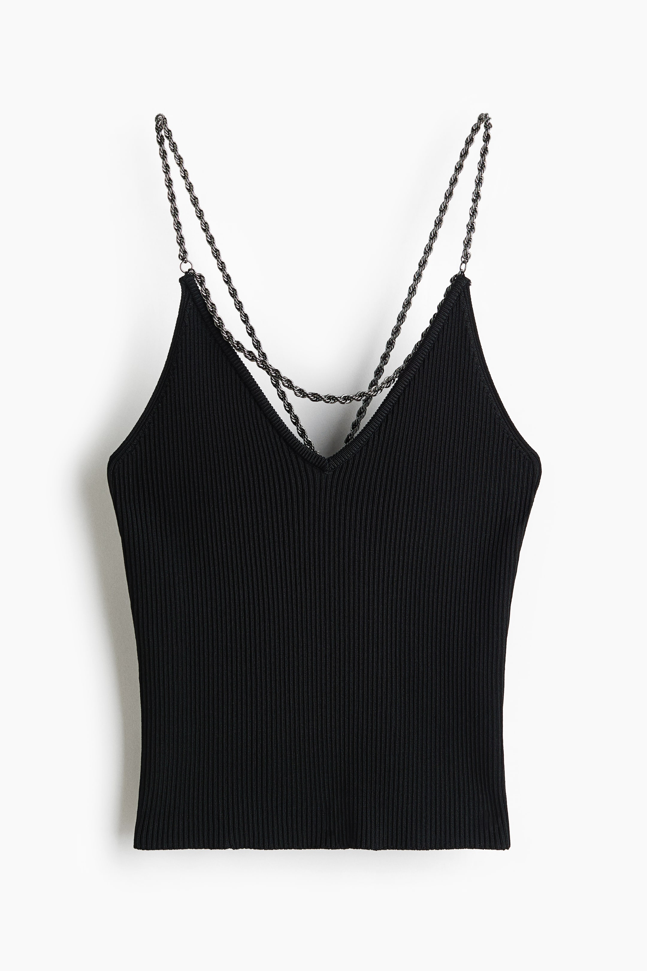 Grotere afbeelding bekijken: Top met kettingdetail - Zwart - DAMES | H&M BE 6