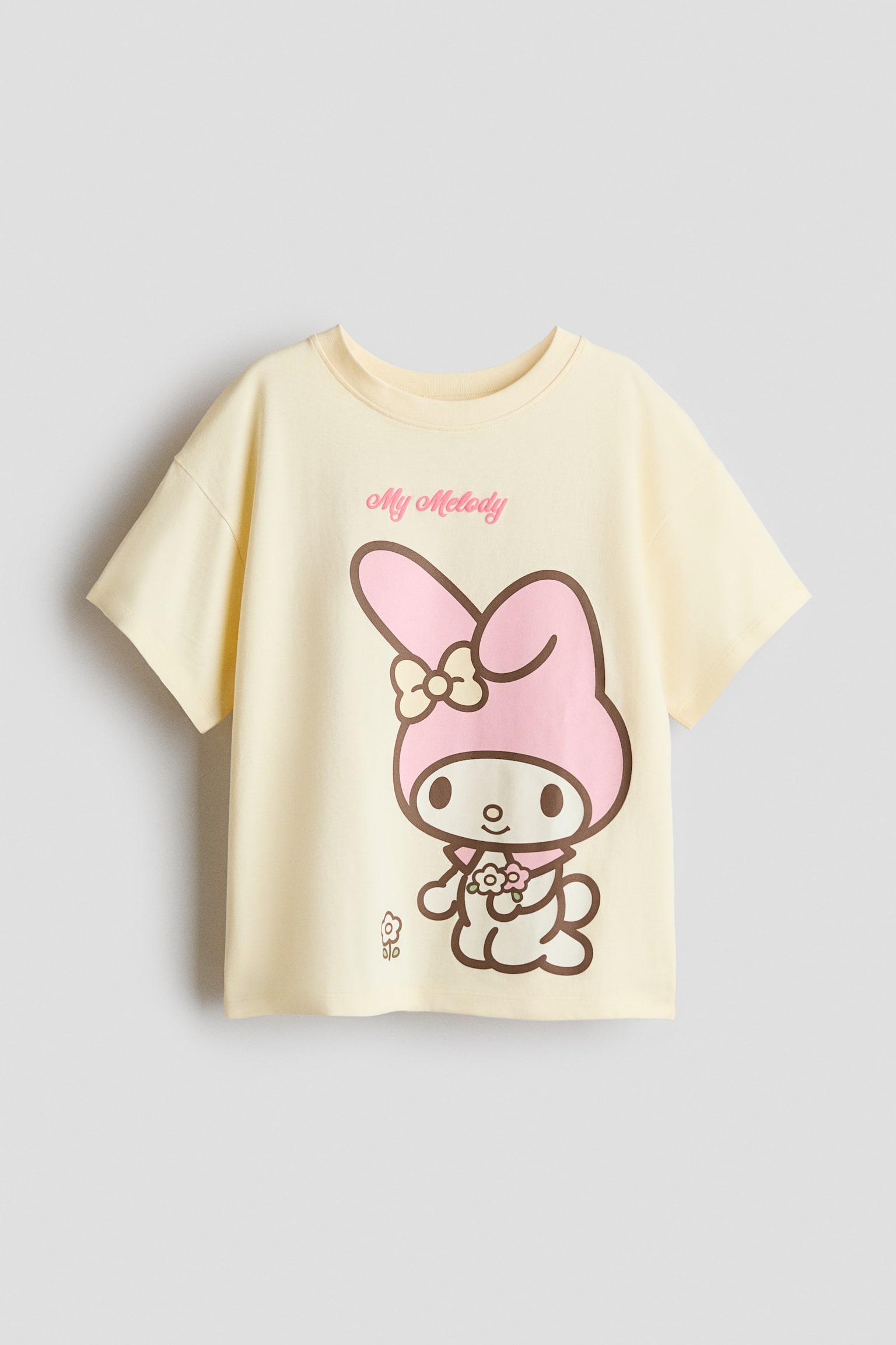 T-shirt i bomull med tryck - Ljusgul/My Melody/Vit/KPop Demon Hunters/Grå/KPop Demon Hunters/Ljusrosa/KPop Demon Hunters/Ljusrosa/Miffy/Ljusgrå/Lilo & Stitch/Rosa/Badtz-Maru/Mörkbeige/SmileyWorld®/Vit/Hello Kitty/Ljusgul/SmileyWorld®/Vit/Lilo & Stitch/Ljusrosa/Musse Pigg/Ljusrosa/My Melody/Lila/SmileyWorld®/Ljusblå/Lilo & Stitch