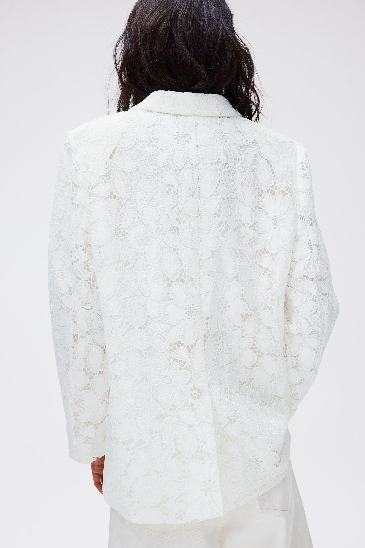 Lace blazer - White - 4