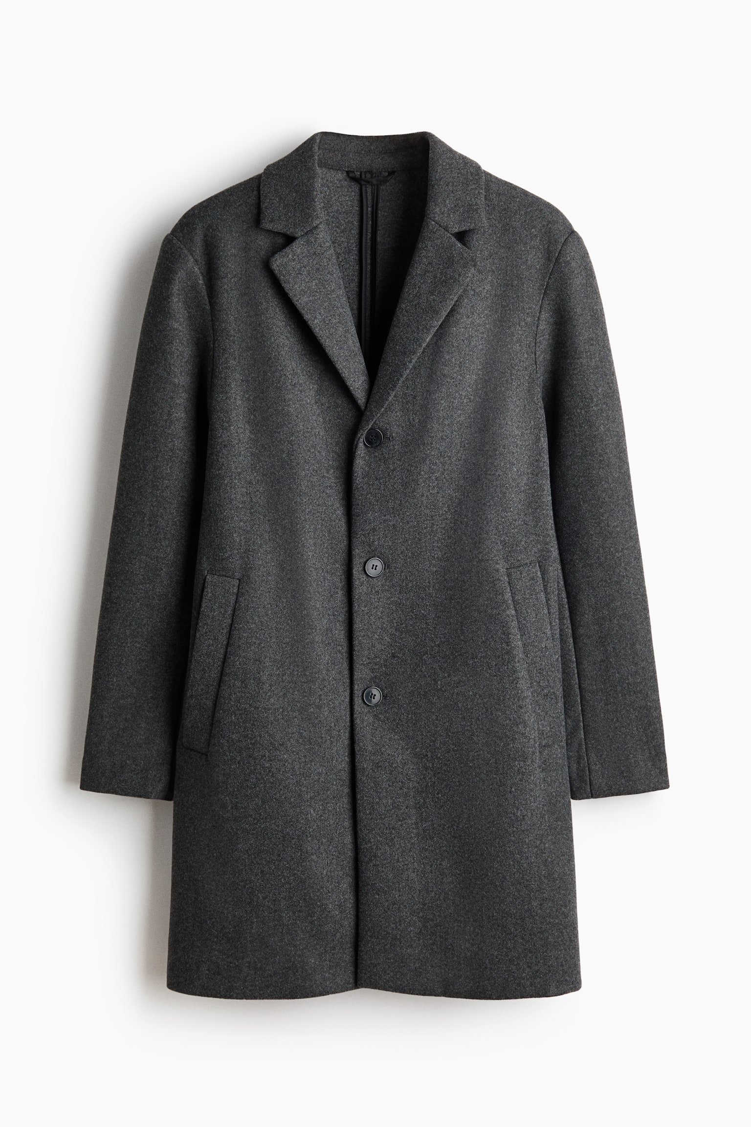 Single-Breasted Coat - Dark gray/Black