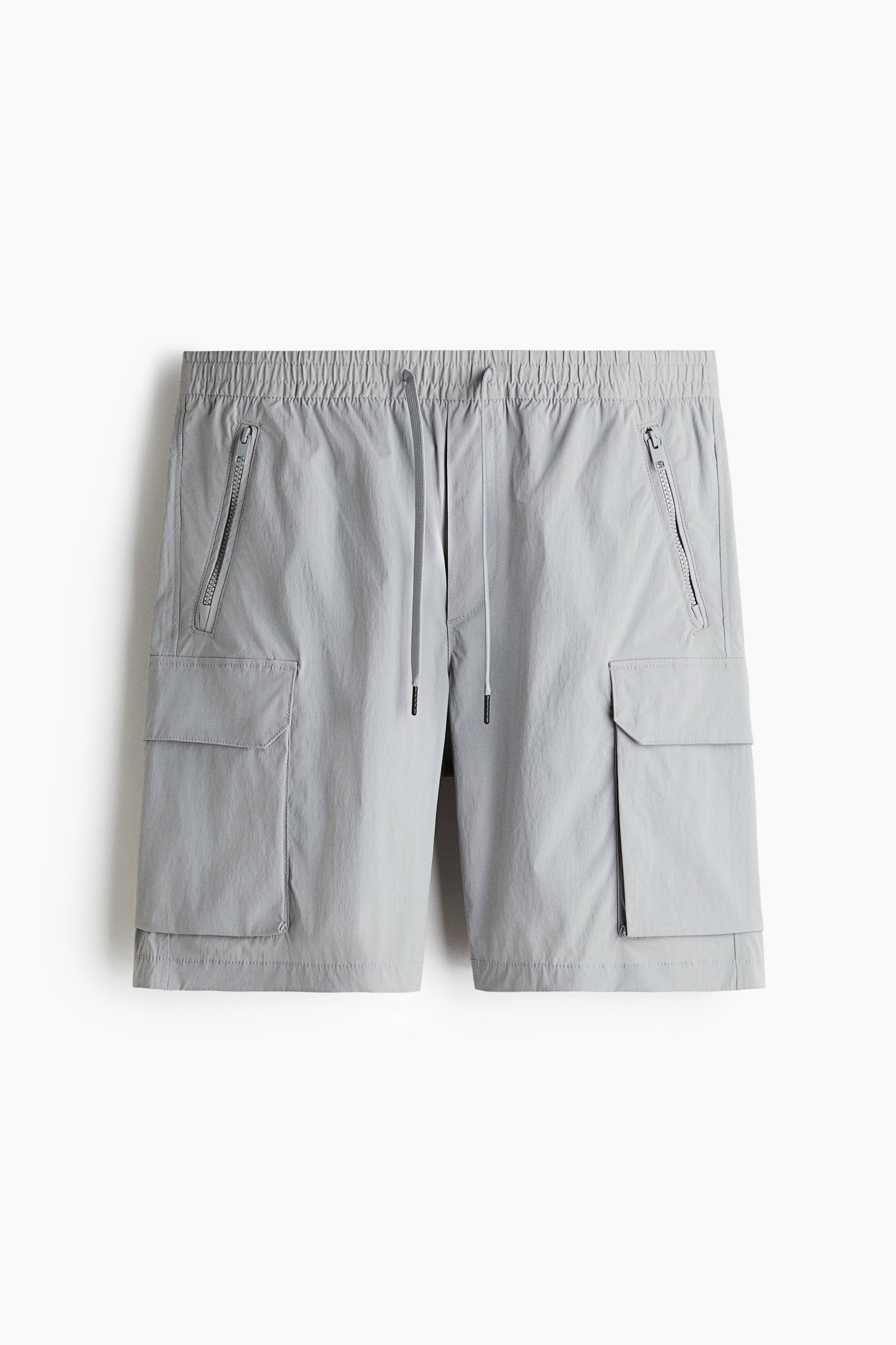 Regular Fit Nylon cargo shorts - Grey/Black/Green