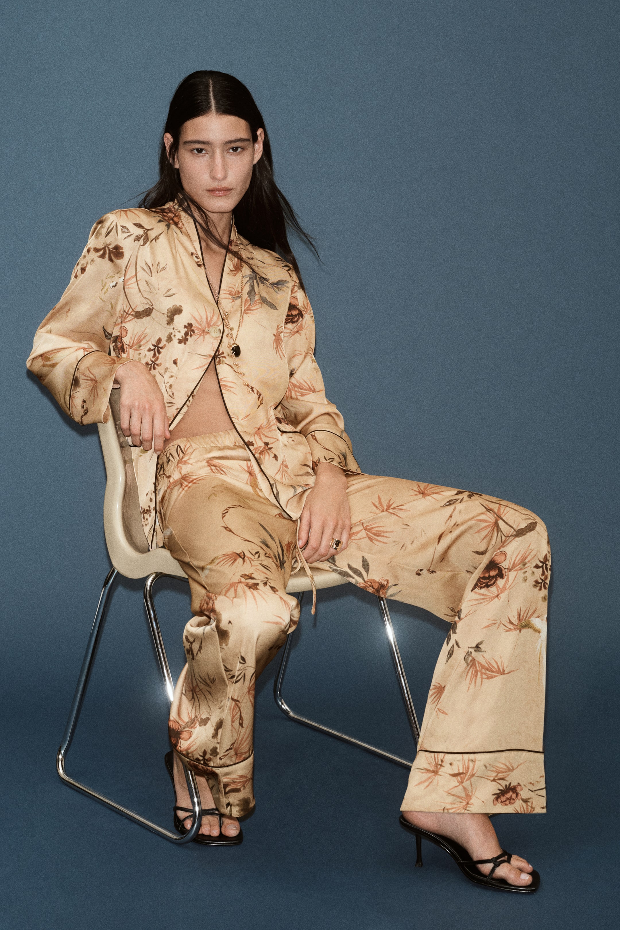 Patterned Drawstring Pants