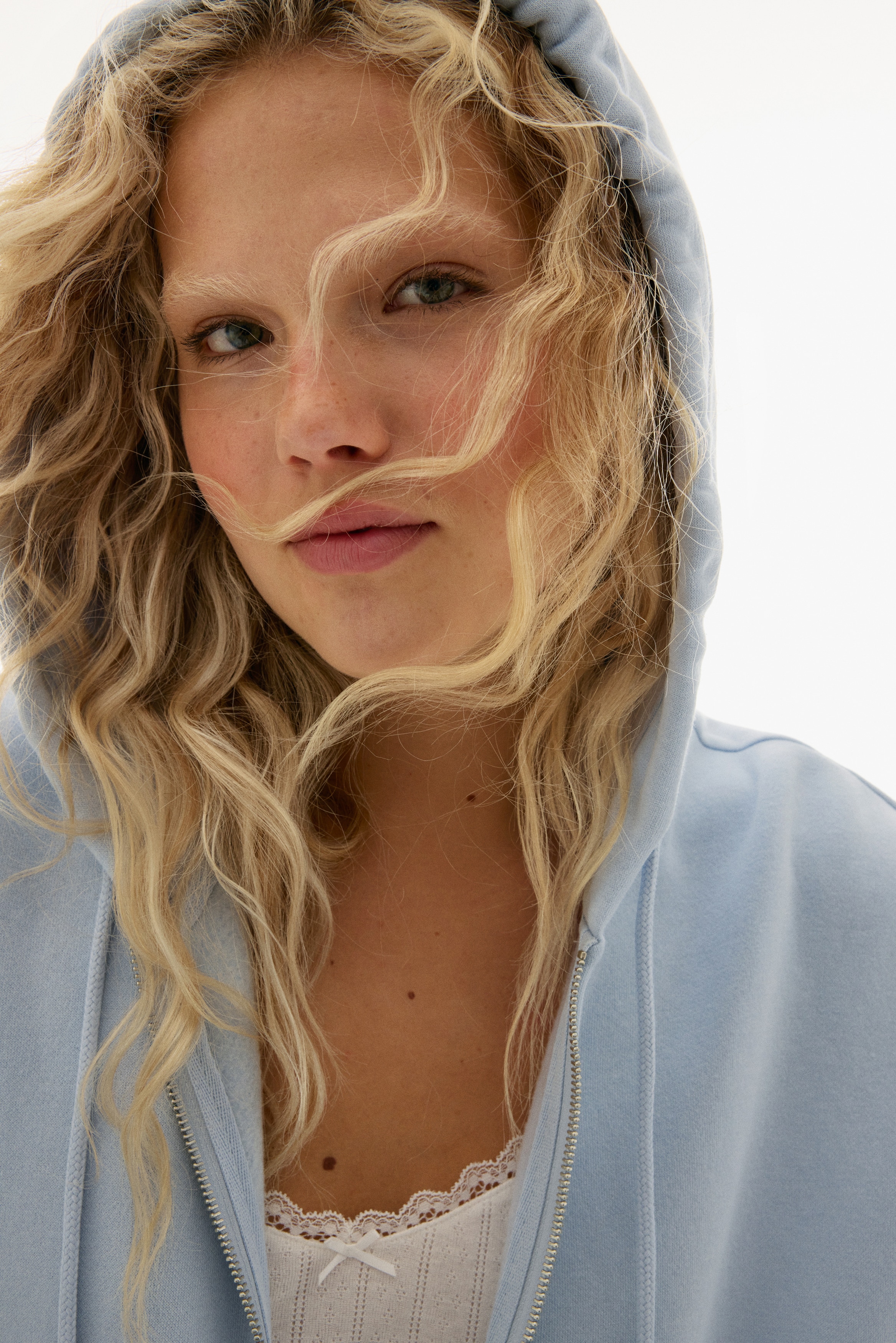 Oversized zip-through hoodie