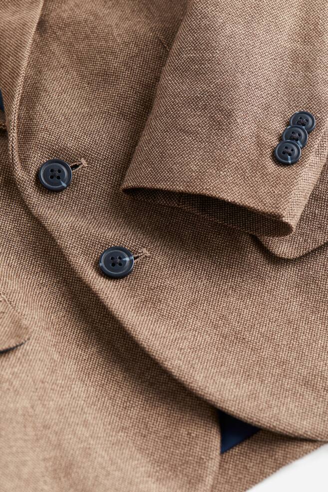 Cotton jacket - Brown marl/Navy blue - 2