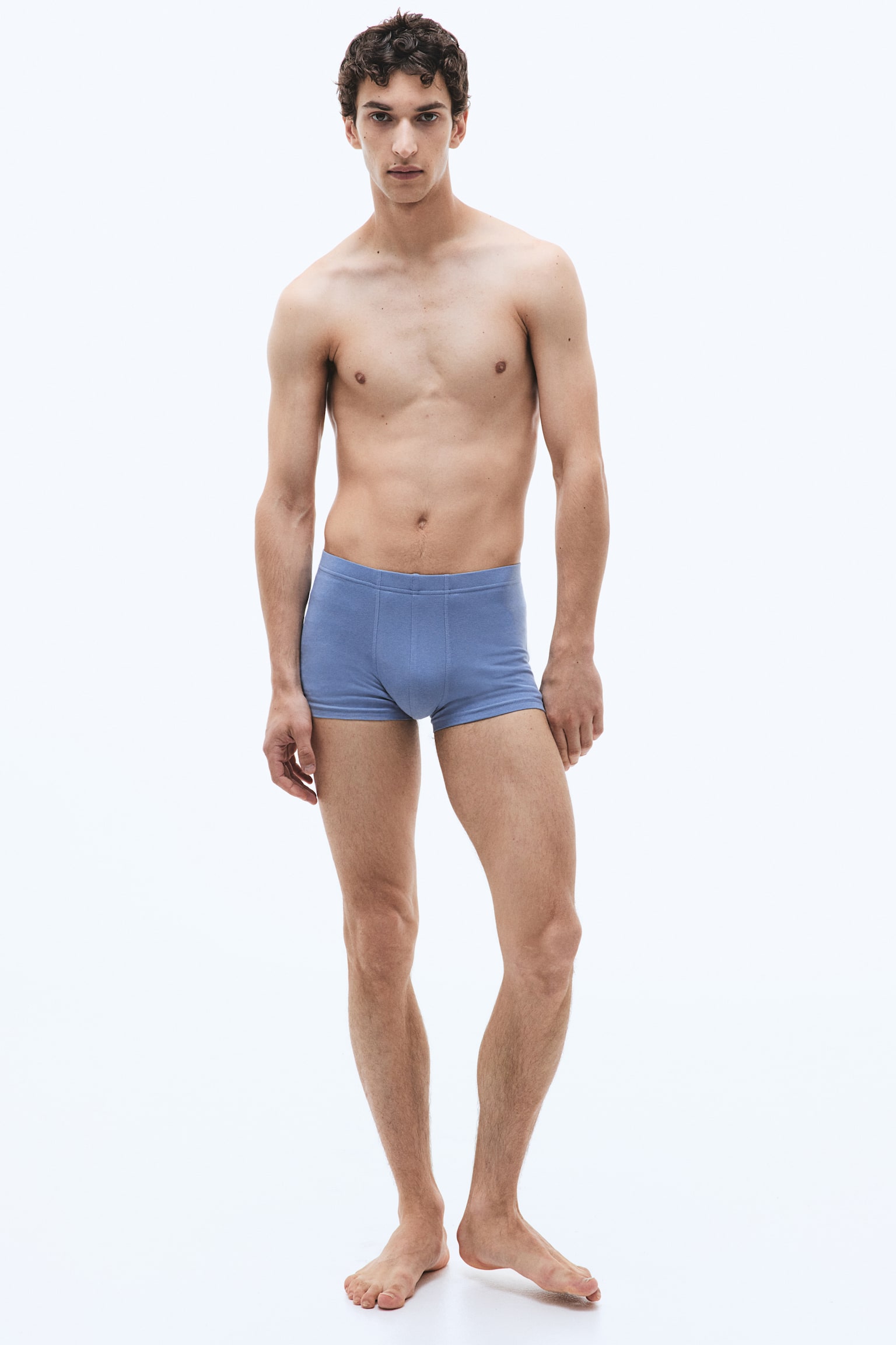 10-pack short cotton trunks - Light blue/Sage green/Black/Brown/Beige/Grey/Grey marl/Dark grey - 5