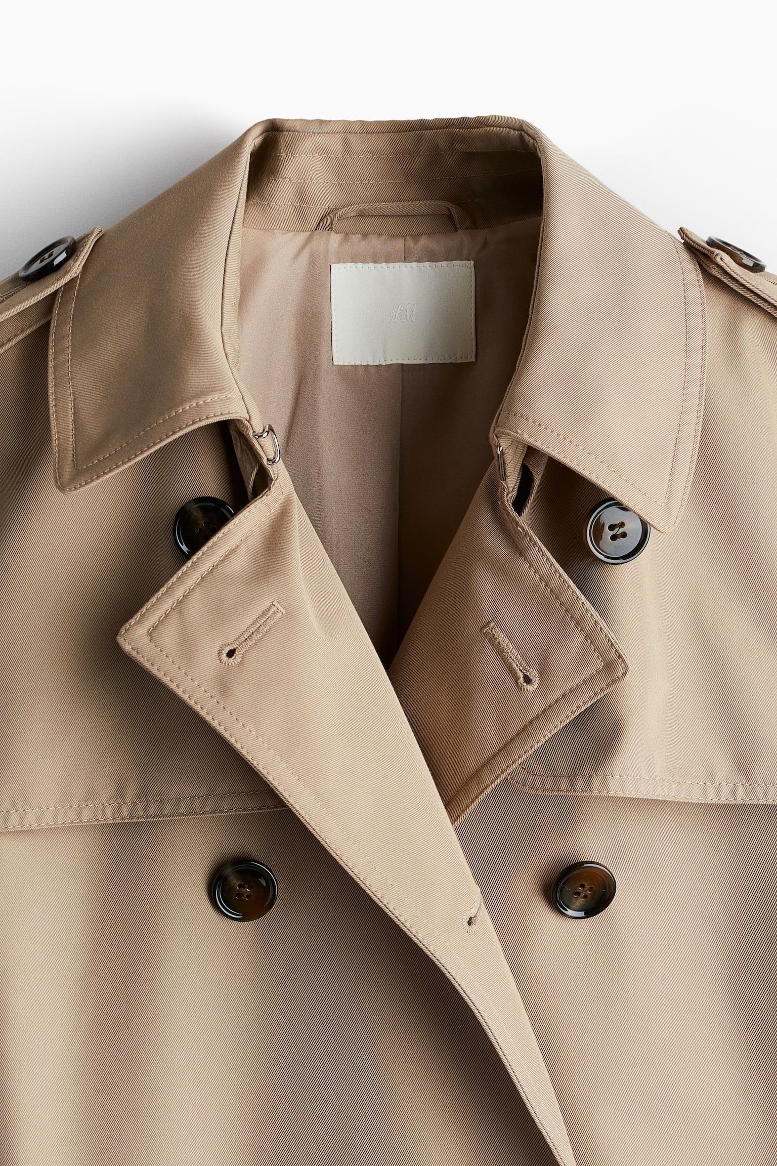 Knee-length trench coat - Beige - 7