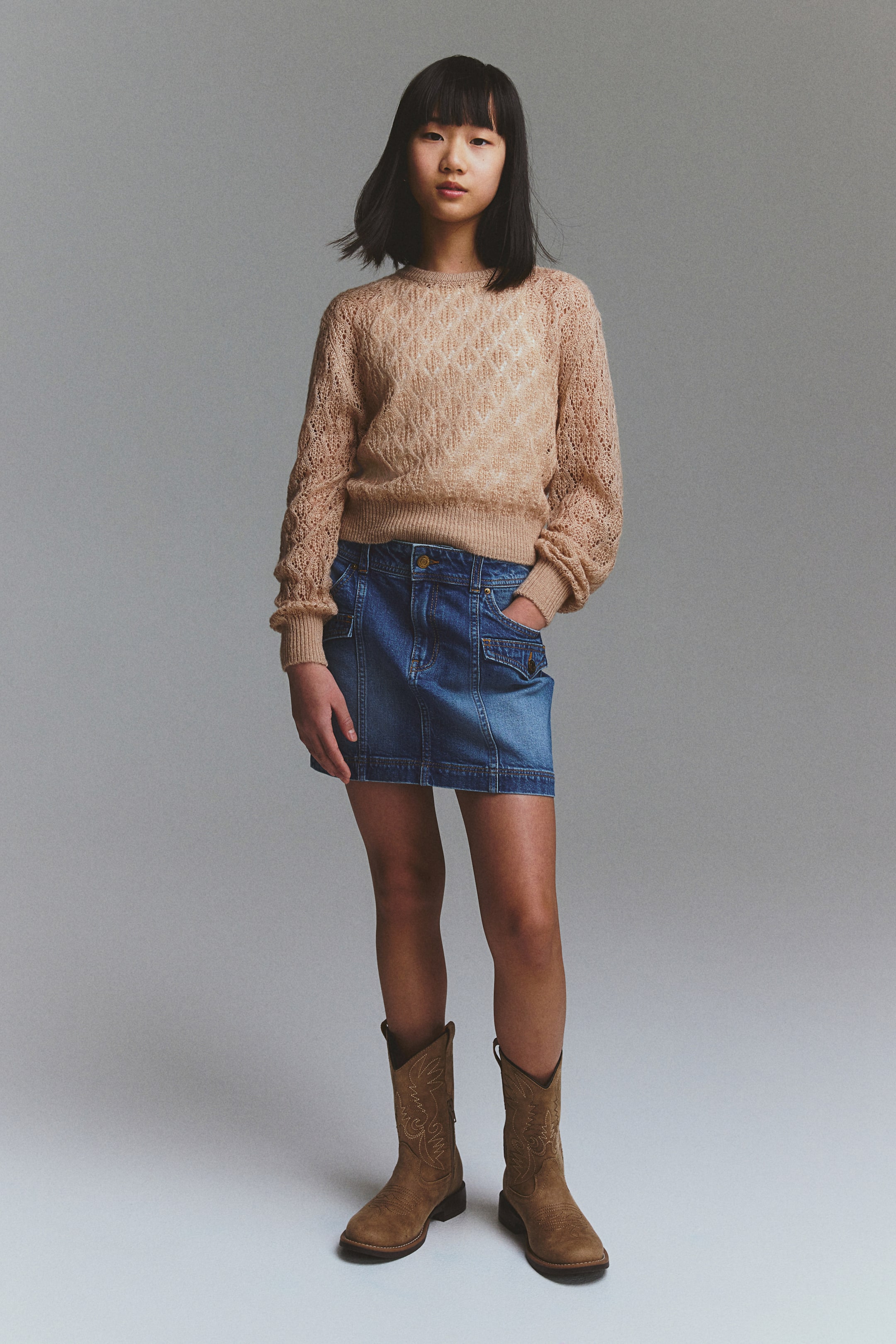 Pointelle-Knit Sweater