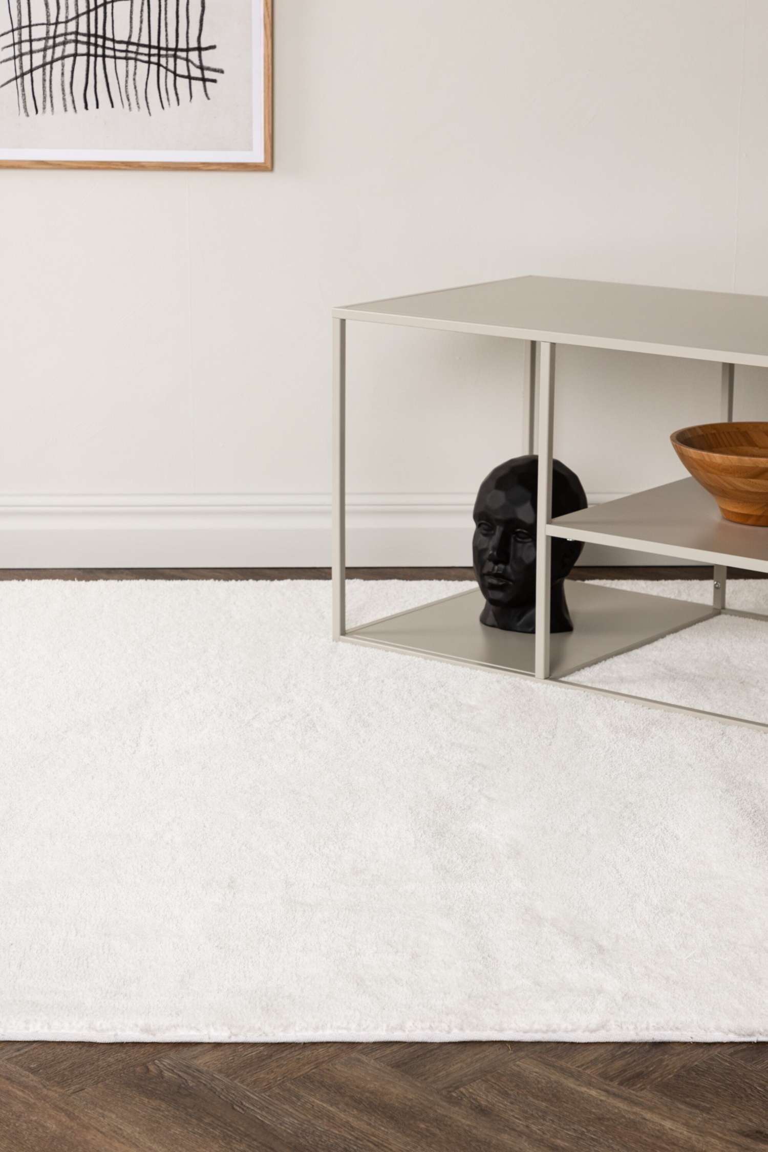 Undra Matto - Polyesteri, Valkoinen