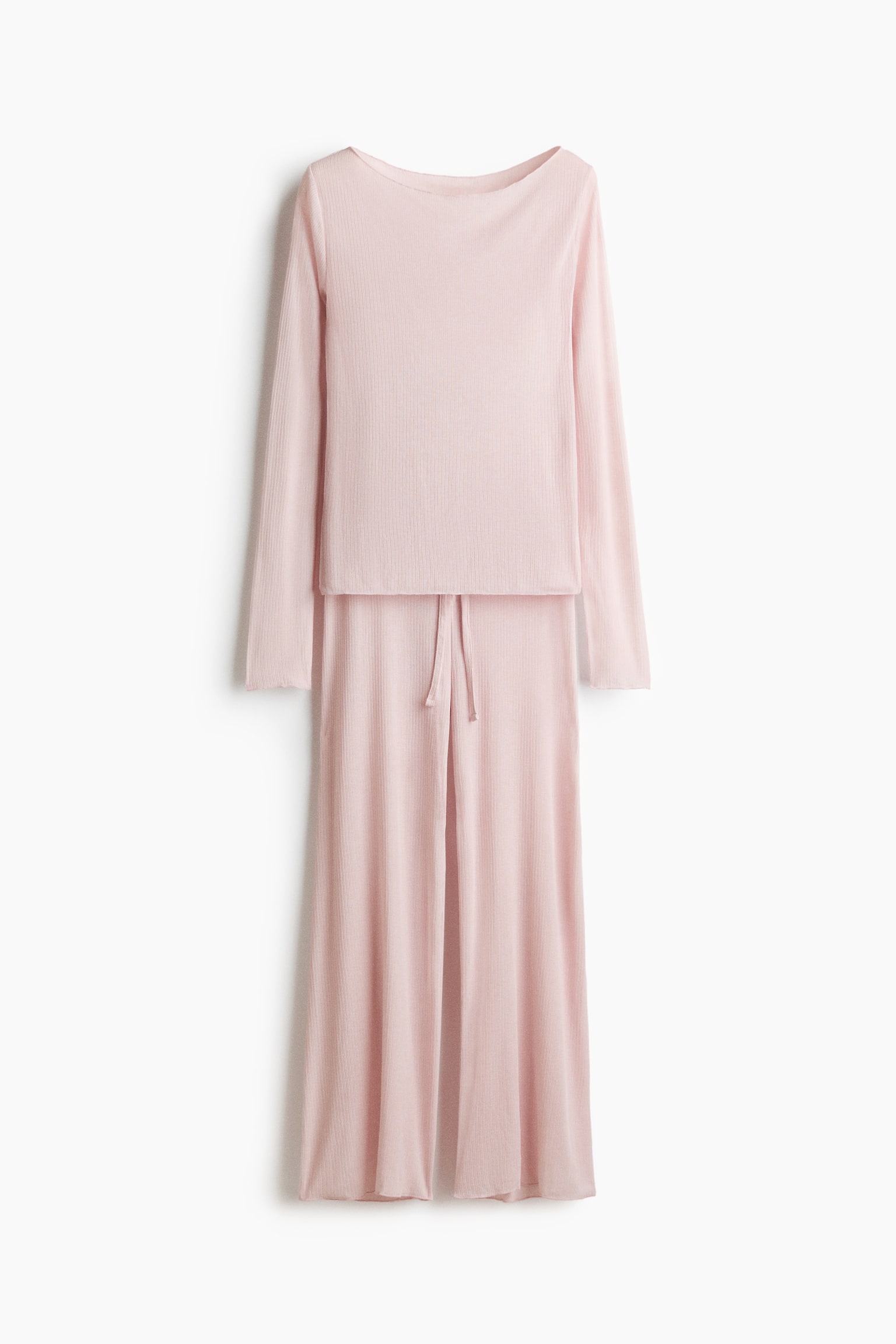 Pyjama côtelé - Rose clair/Marron foncé/imprimé léopard/Bleu marine - 1