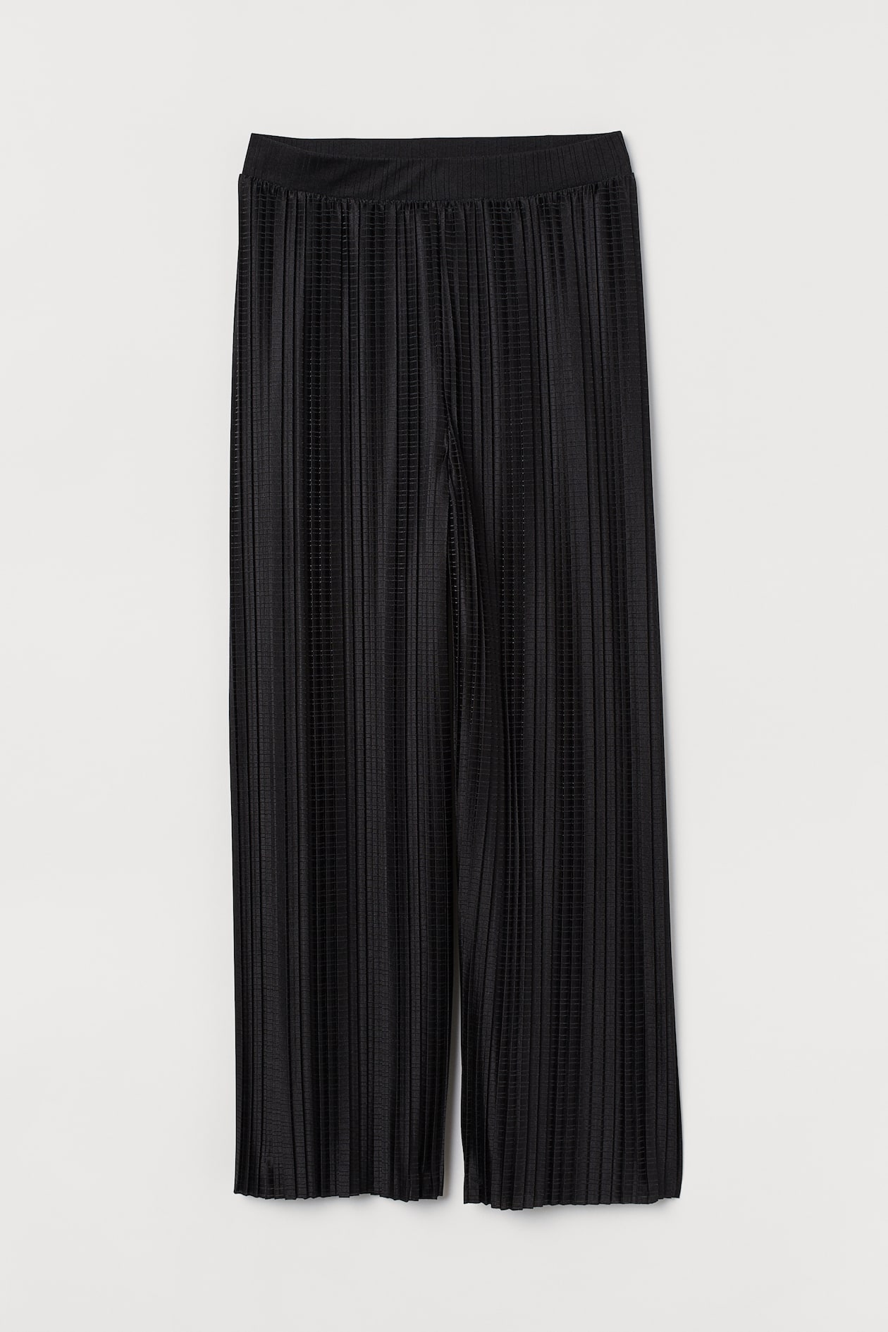 Pleated Pants - Regular waist - Ankle-length - Black - Ladies | H&M US