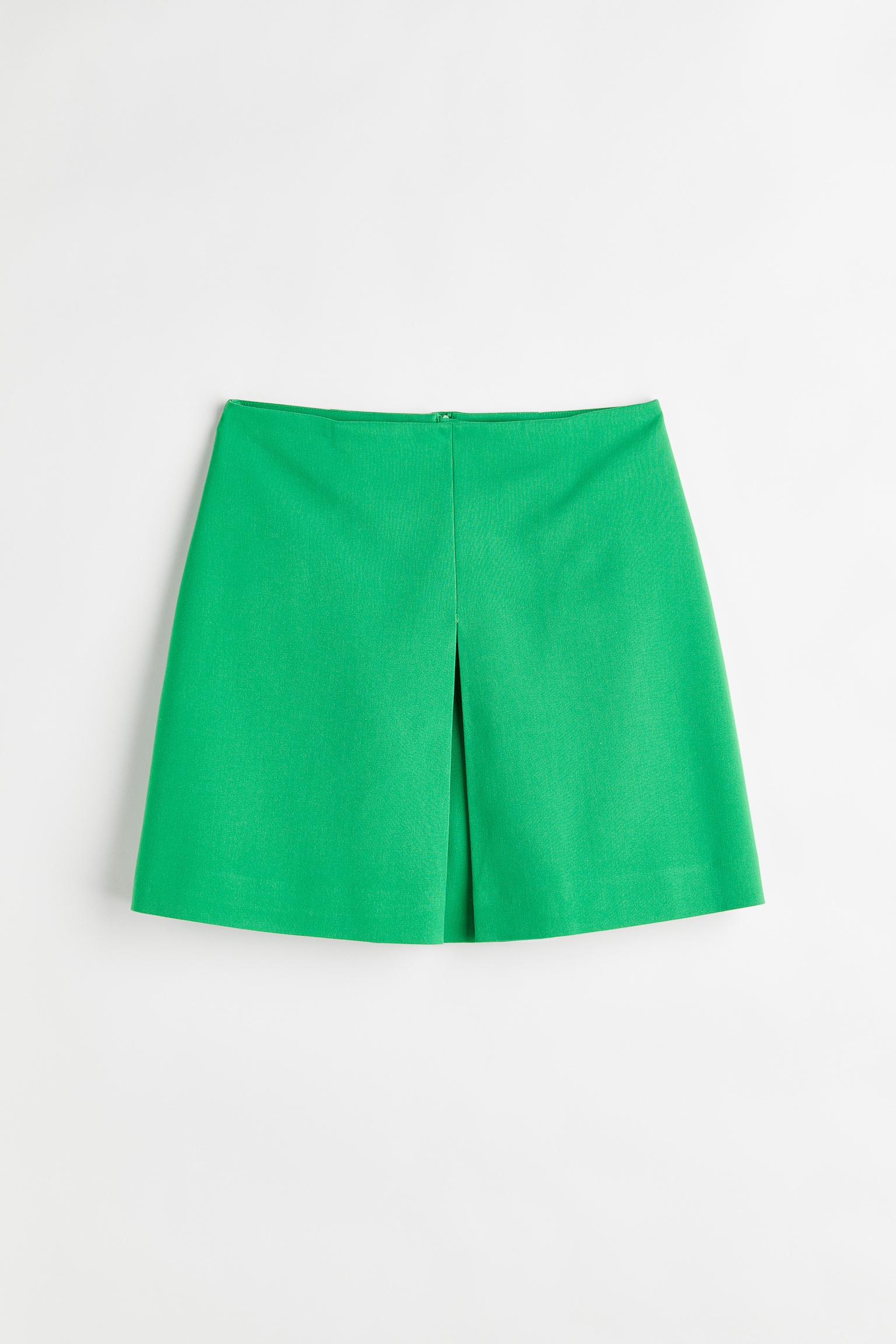 Pleat Detail Skirt - Green - 1