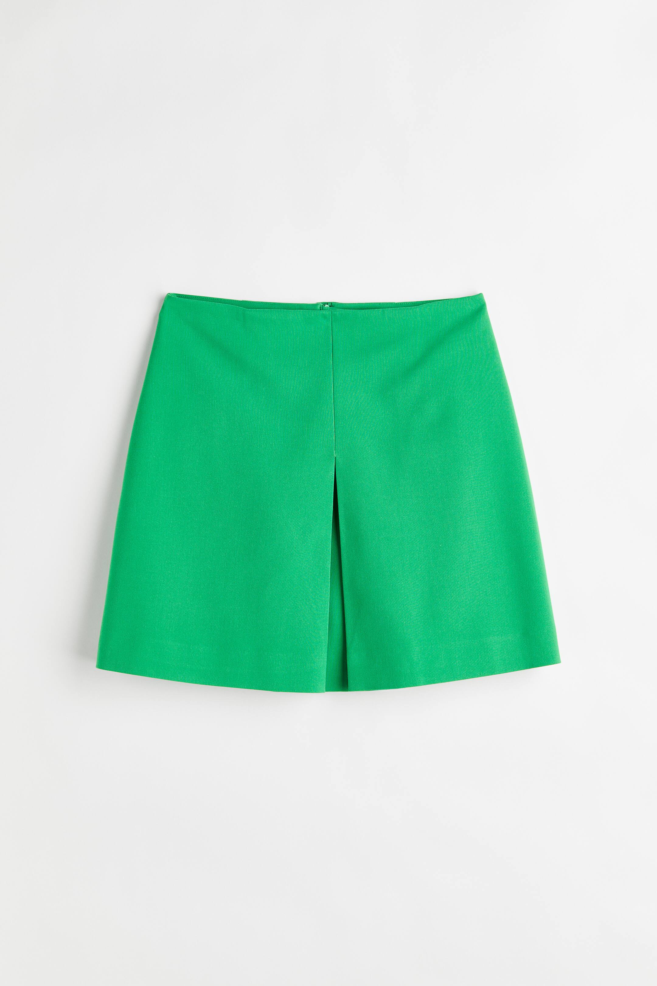 Xem ảnh lớn hơn: Chân váy có ly xếp. - Màu xanh lá - Ladies | H&M VN 1