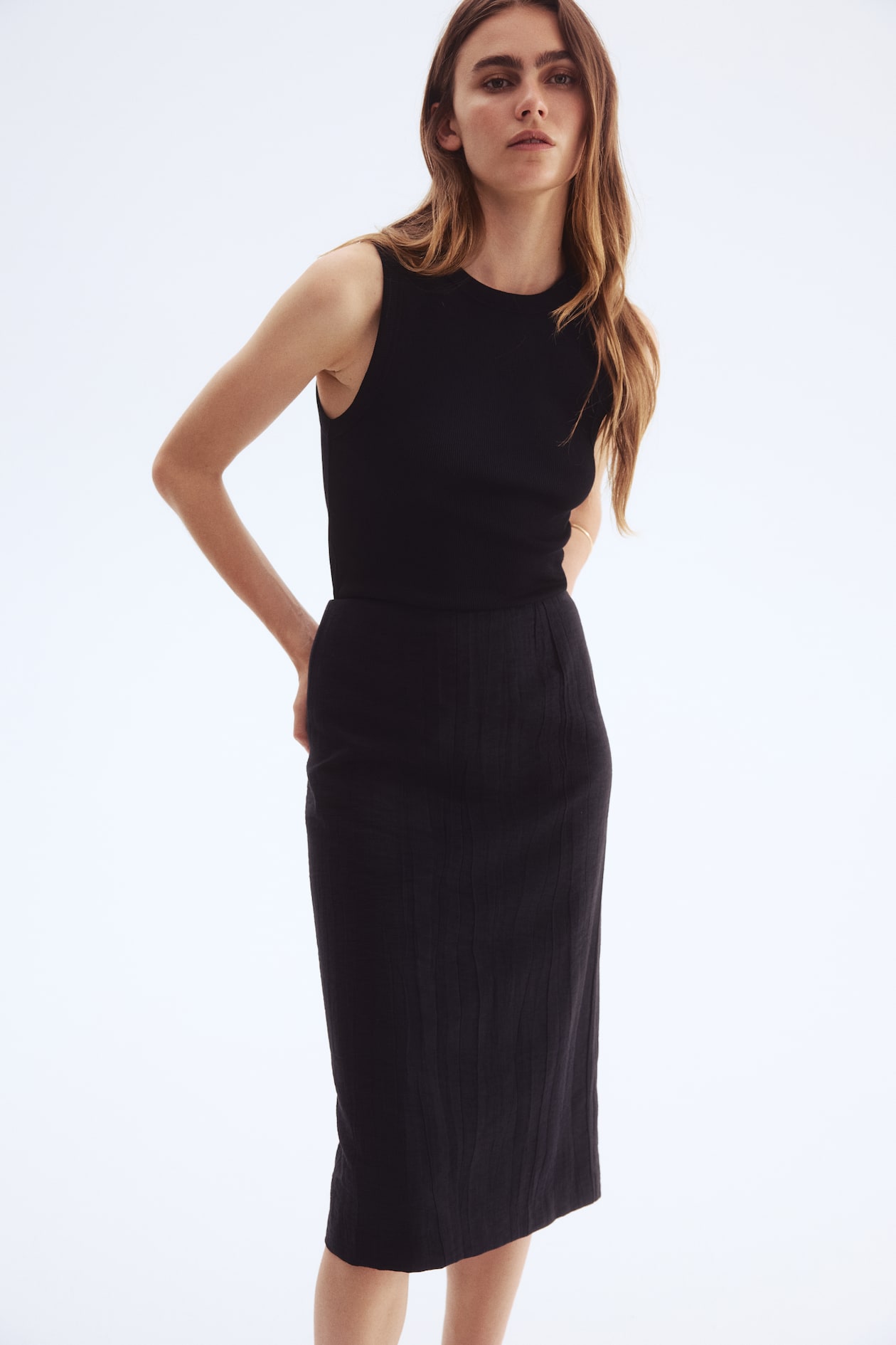 Crinkled Pencil Skirt - image 3