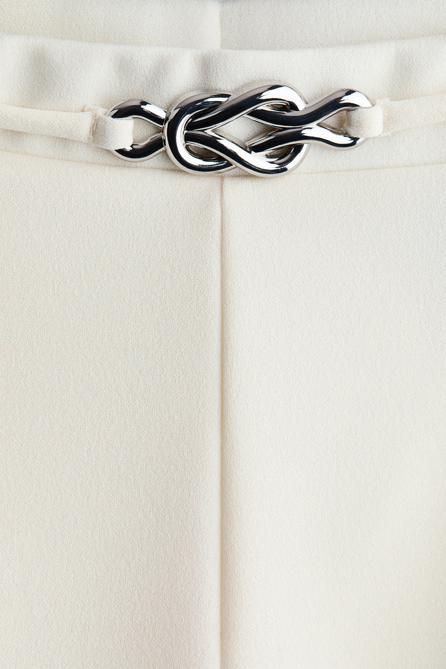 Штани буткат із подвійного трикотажу - Кремовий/Чорний/Темно-коричневий - 2