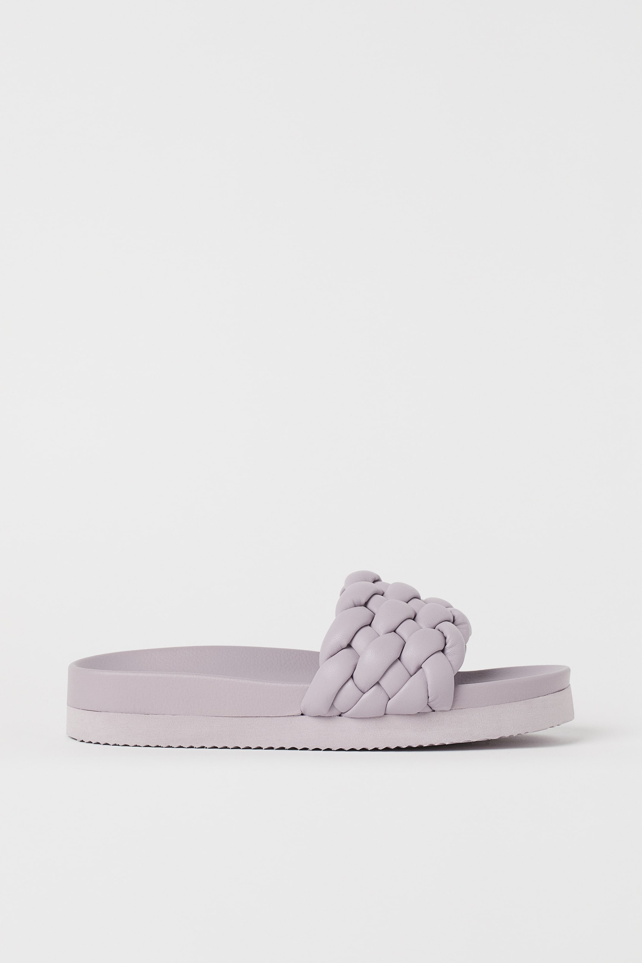 Braided slides - No heel - Light purple - Ladies | H&M GB