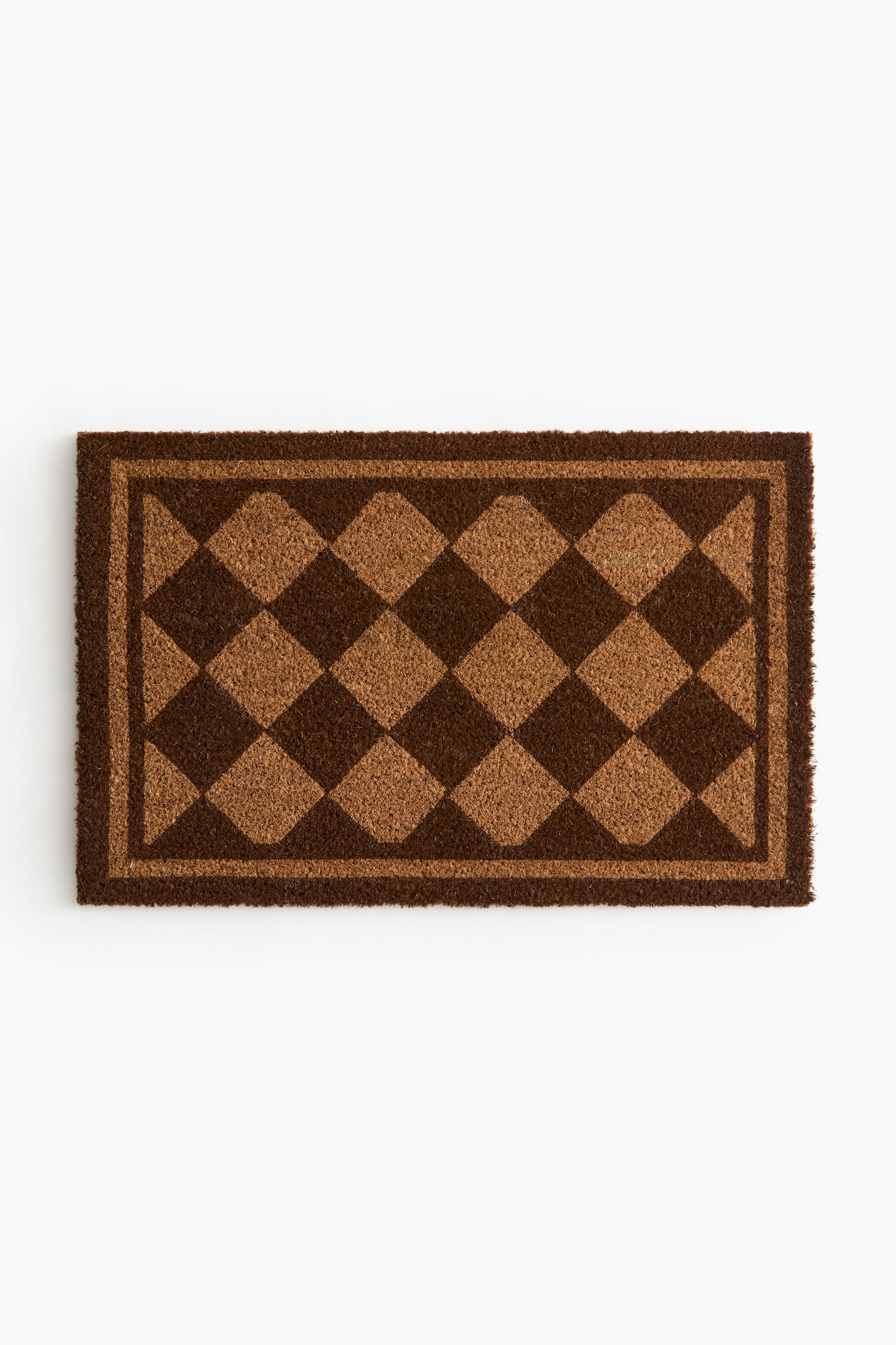 Printed coir doormat - Brown/Checked/Beige/Flowers/Green/Flowers