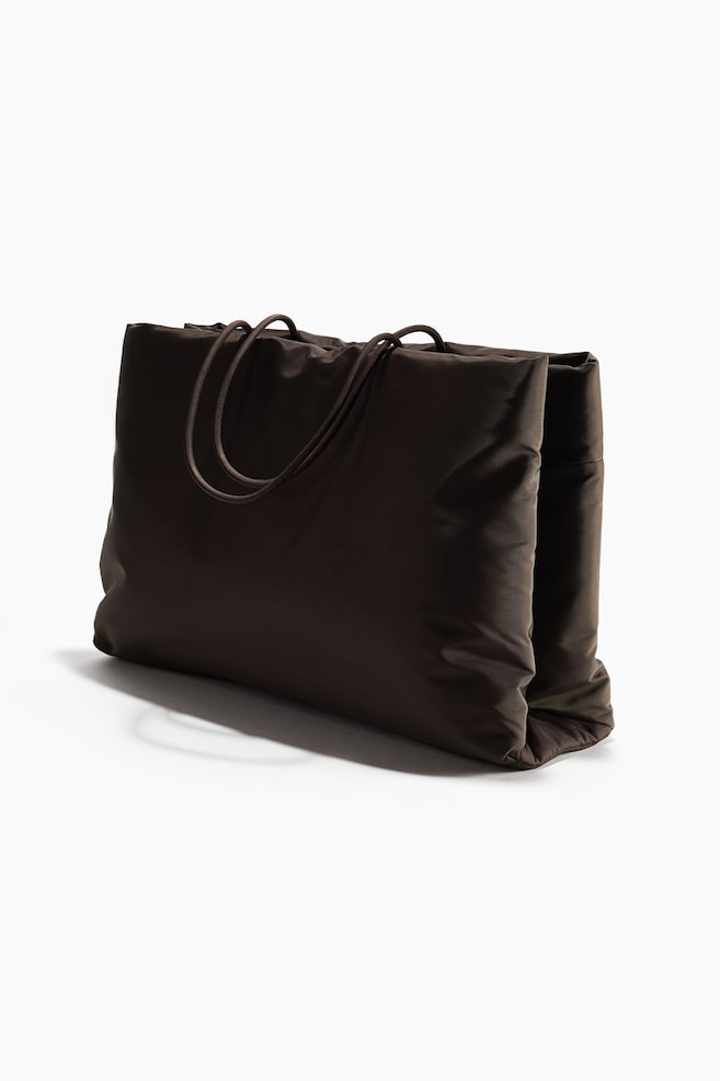 Extra-large padded shopper - Dark mole - 1