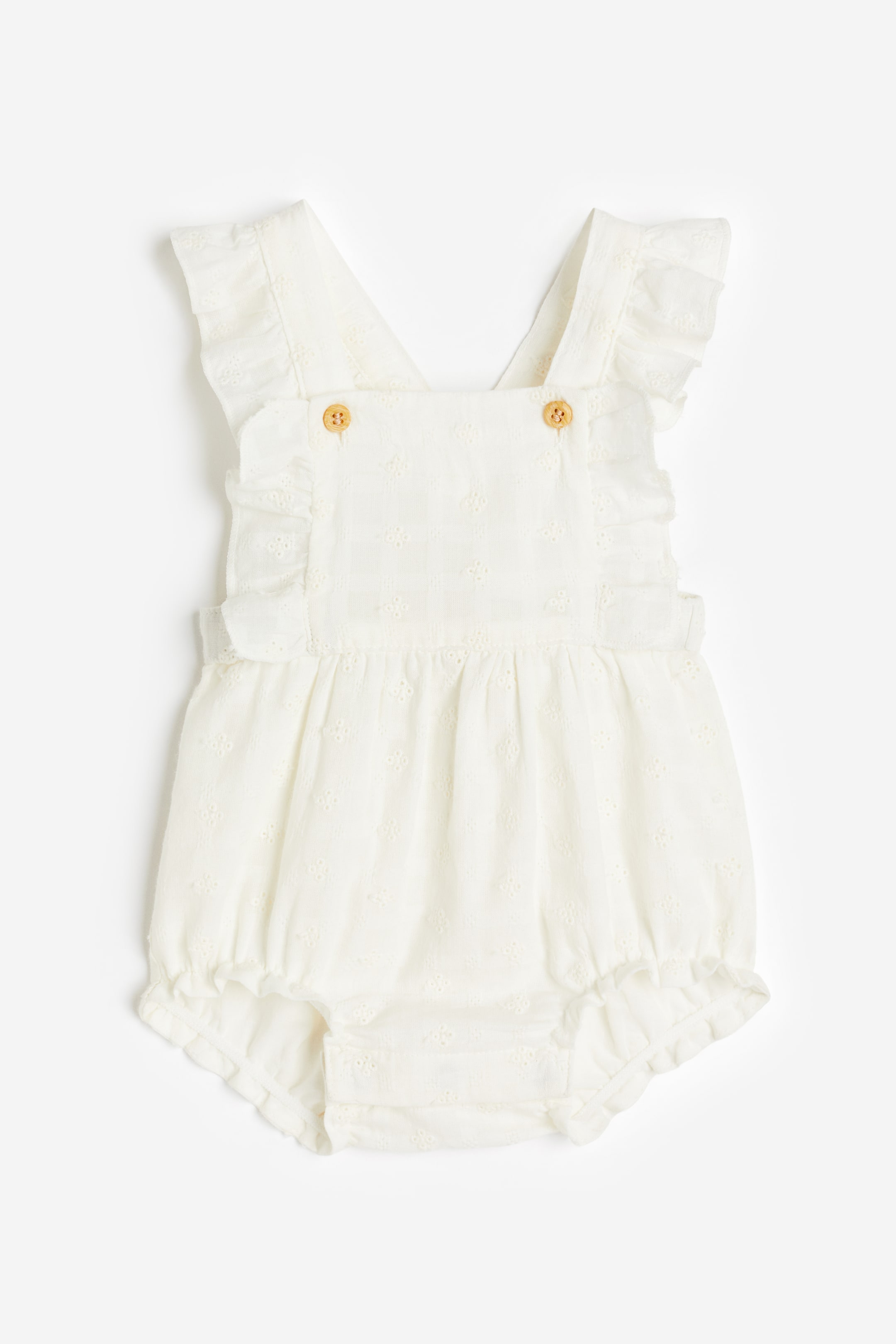 查看大圖: 棉質吊帶短褲 - 白色 - Kids | H&M 1