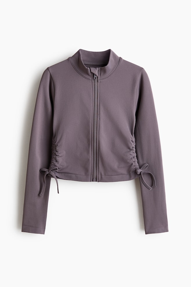 Zip-through sports jacket with DryMove™ - Dusty purple/Light pink/Black - 1