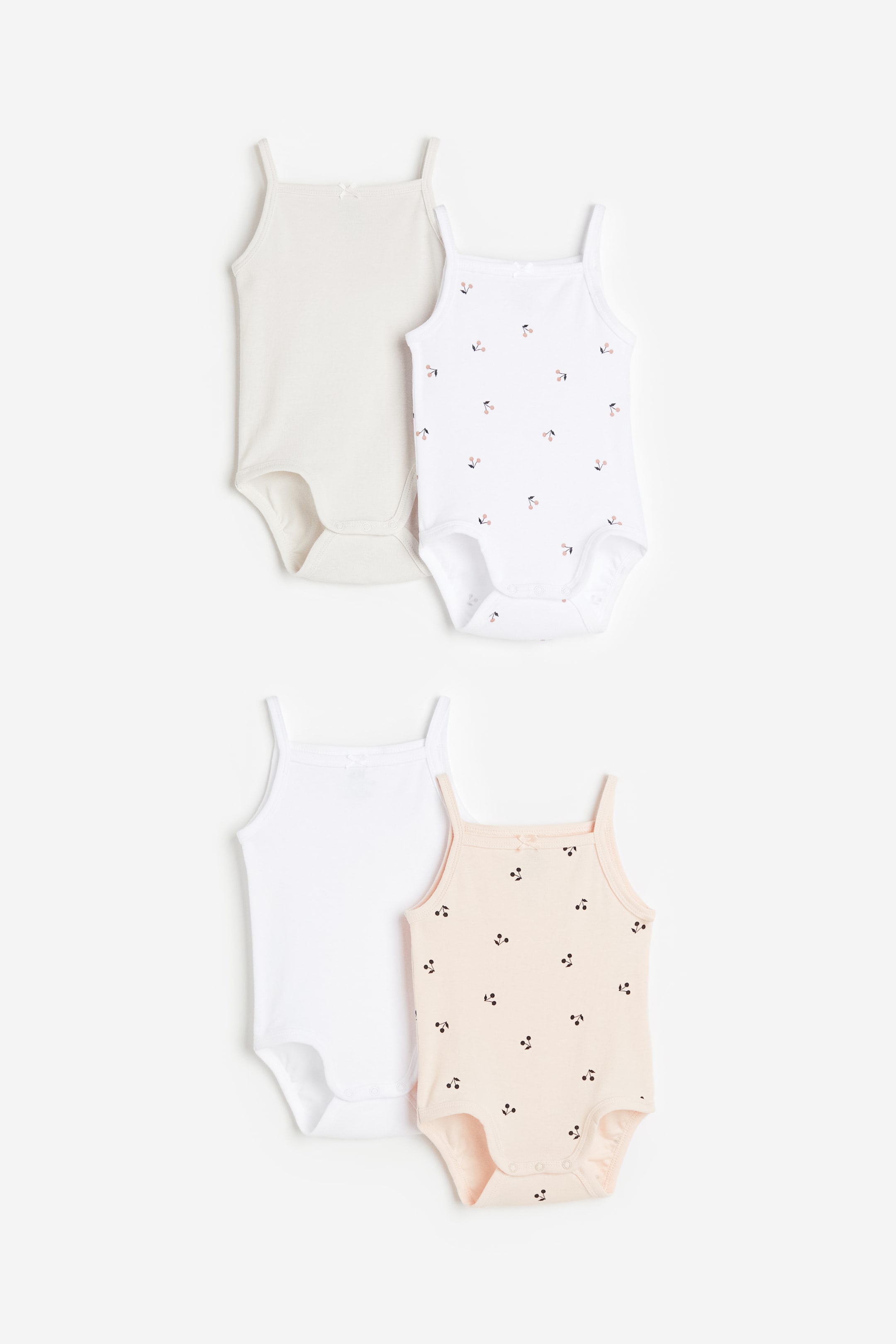 4-pack sleeveless cotton bodysuits