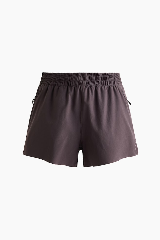 Regular Fit Track shorts with pockets - Dark heather/Black - 1