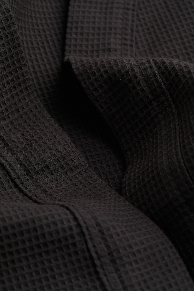 Waffled dressing gown - Charcoal grey/Dark grey/Light beige/Old rose/dc/dc/dc - 4