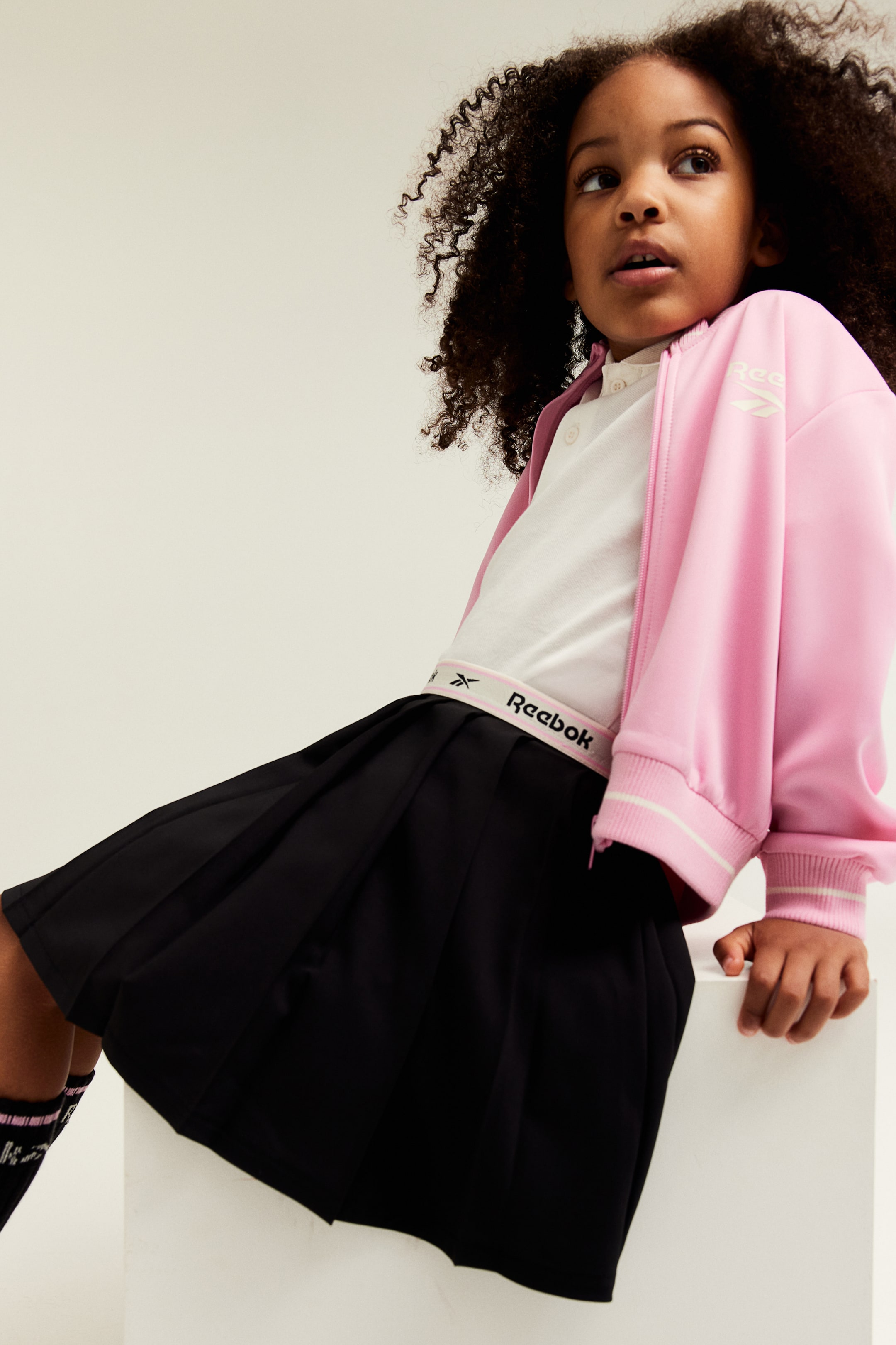 Pleated jersey skirt - Black/Reebok - Kids | H&M GB 3