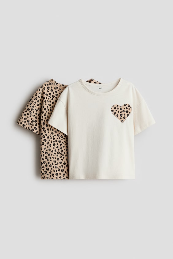 Детские футболки H&M 2-Pack Cotton T-Shirts