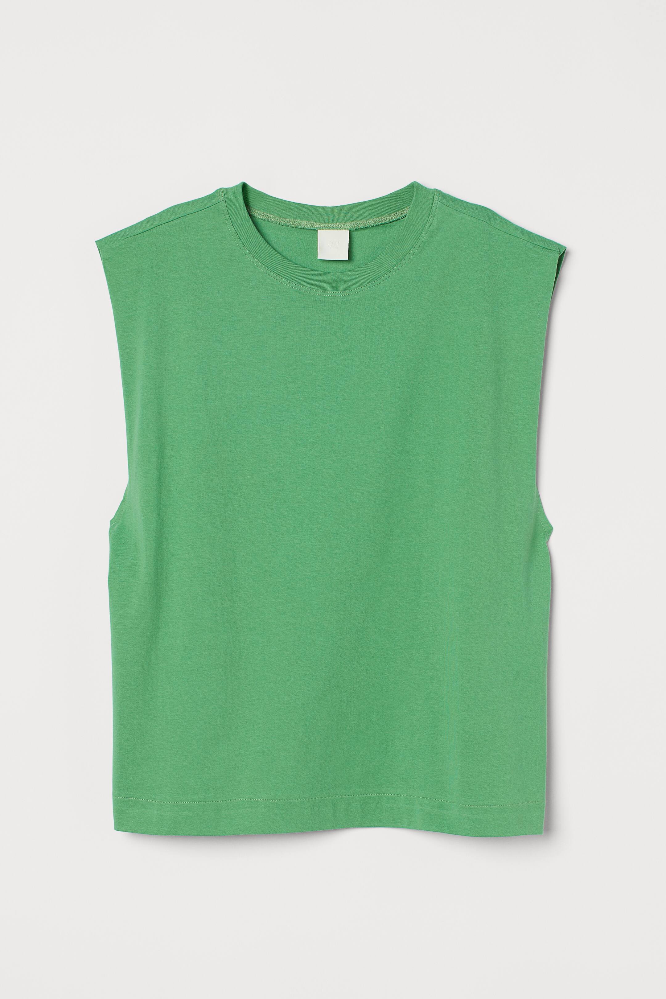 KIABI T-shirt Senza Maniche Verde - Maglia A Coste, Stile Casual - Foto 9