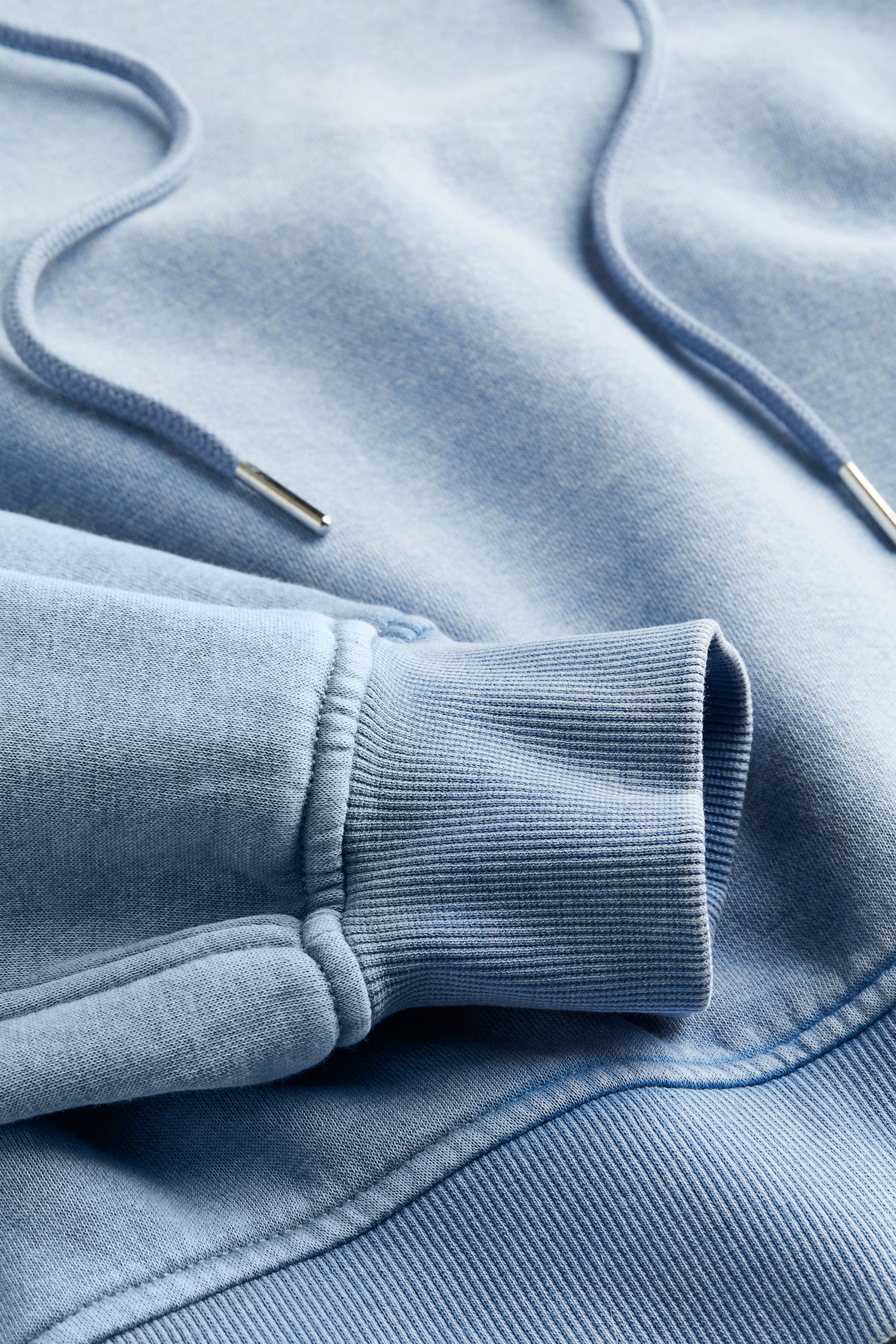 Oversized Washed-look Hoodie - Light blue/washed - Ladies | H&M US